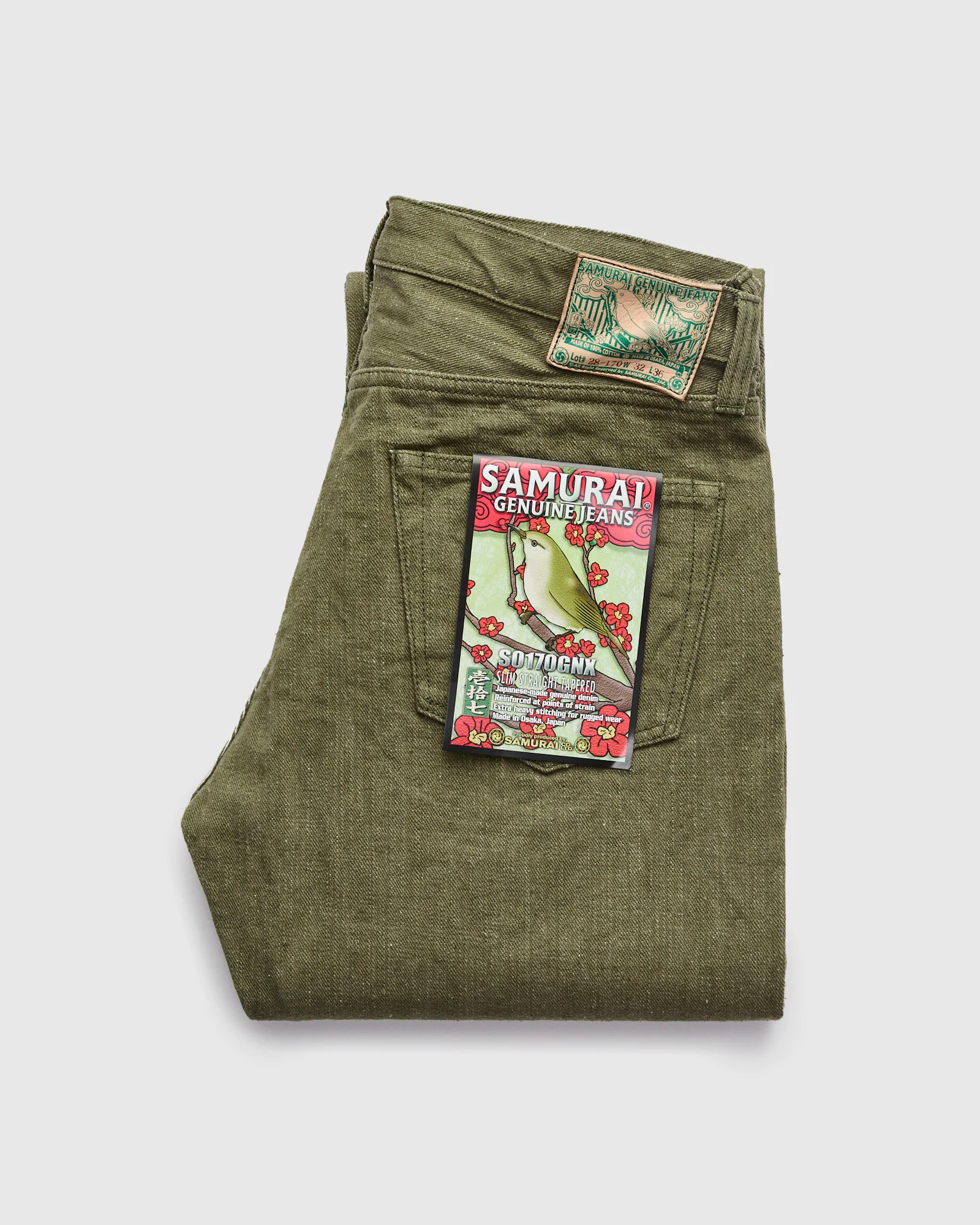 S0170GNX "Uguisu" 17oz Selvedge Denim - Straight Tapered Fit