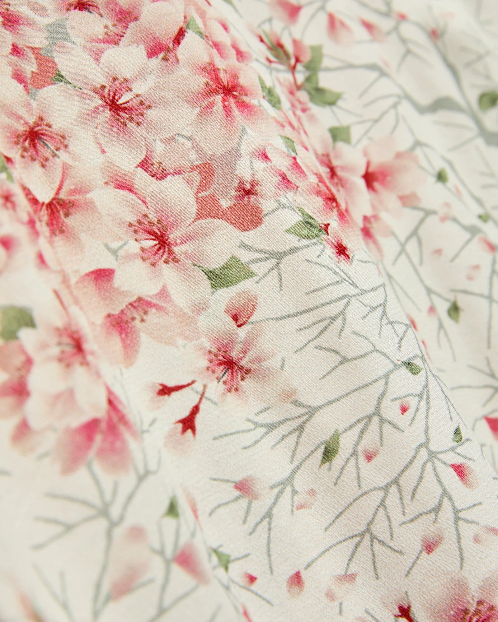 "Sakura Kaza" Aloha Shirt in White - Image 2