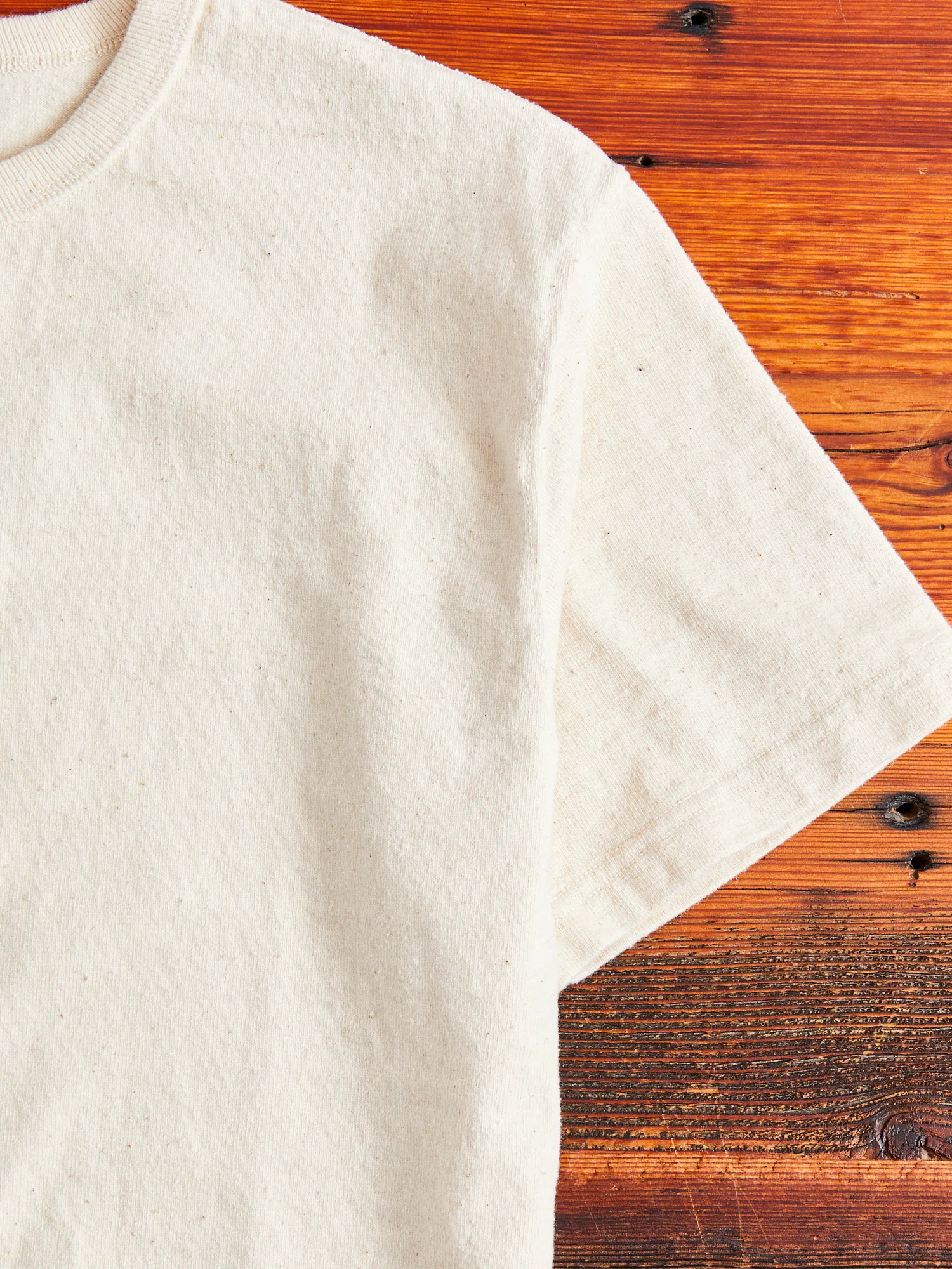 "Samurai Cotton Project" Pocket T-Shirt in Natural - Image 3