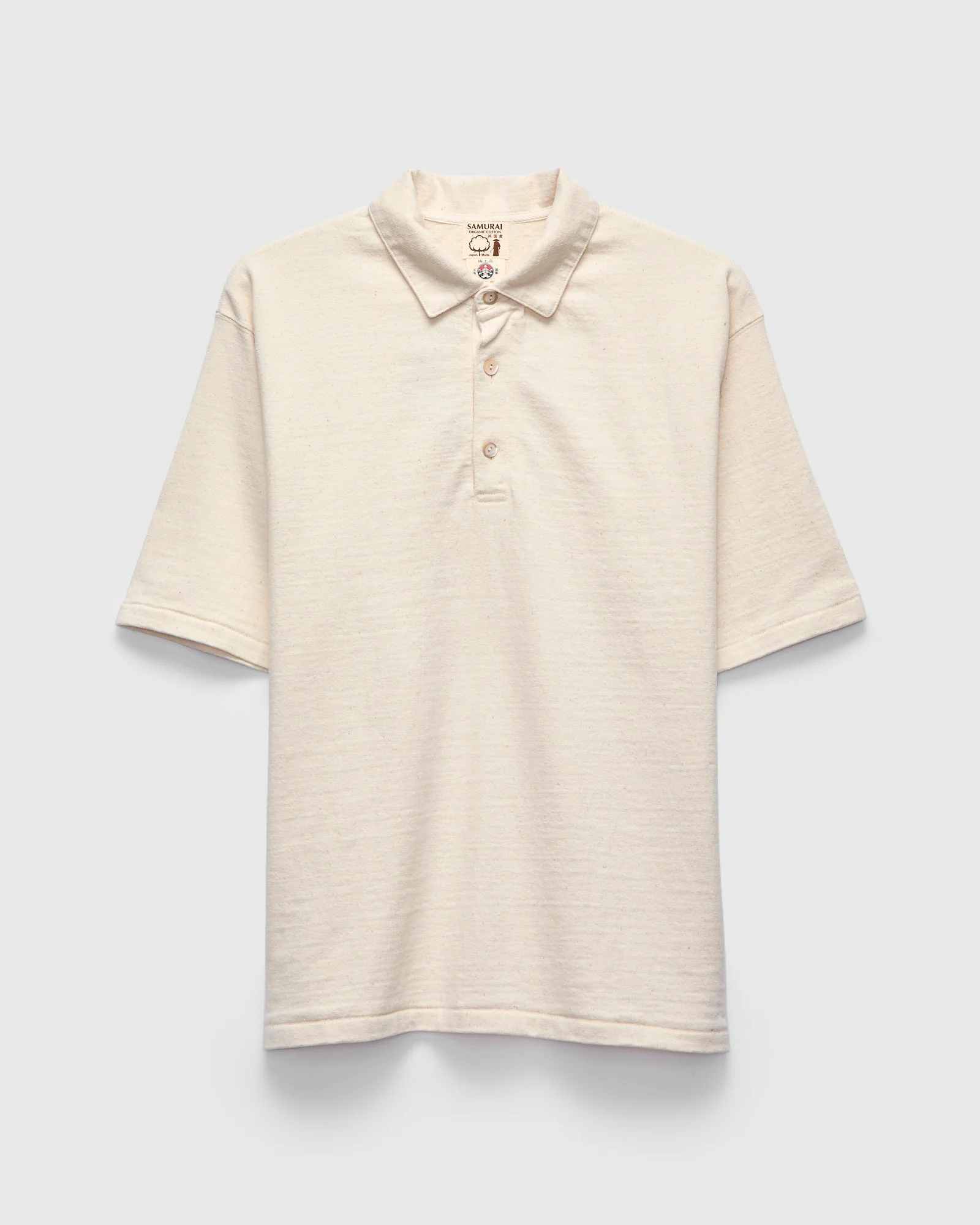 "Samurai Cotton Project" Polo Shirt in Natural