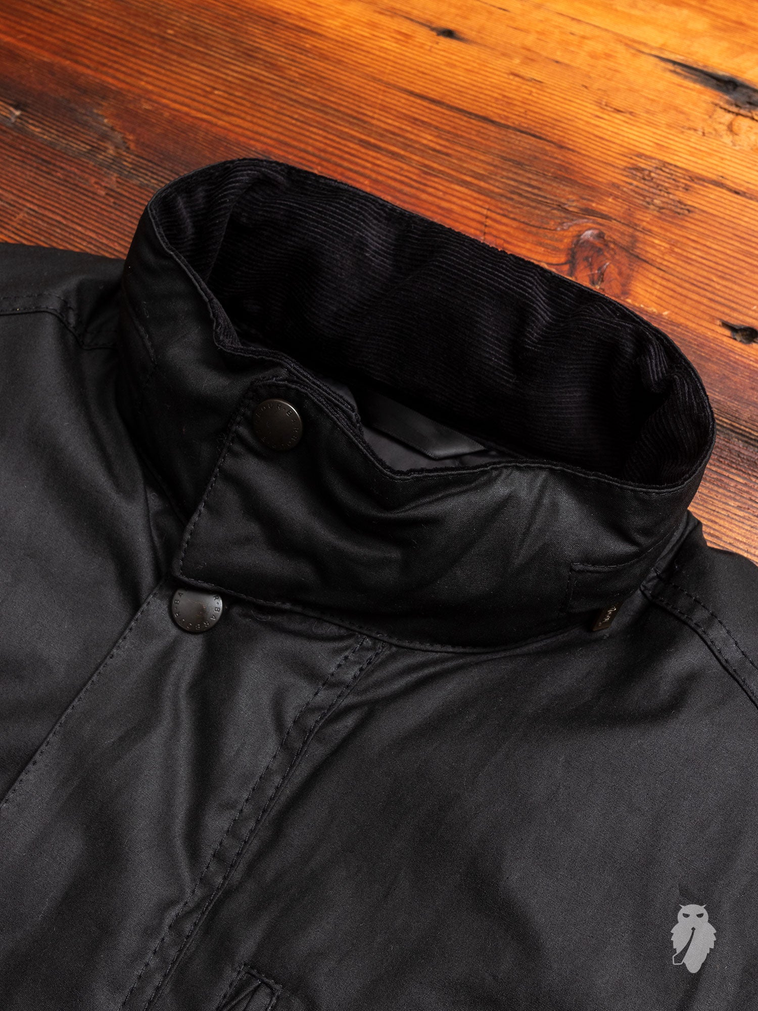 "Sapper" Wax Jacket in Black - Image 3
