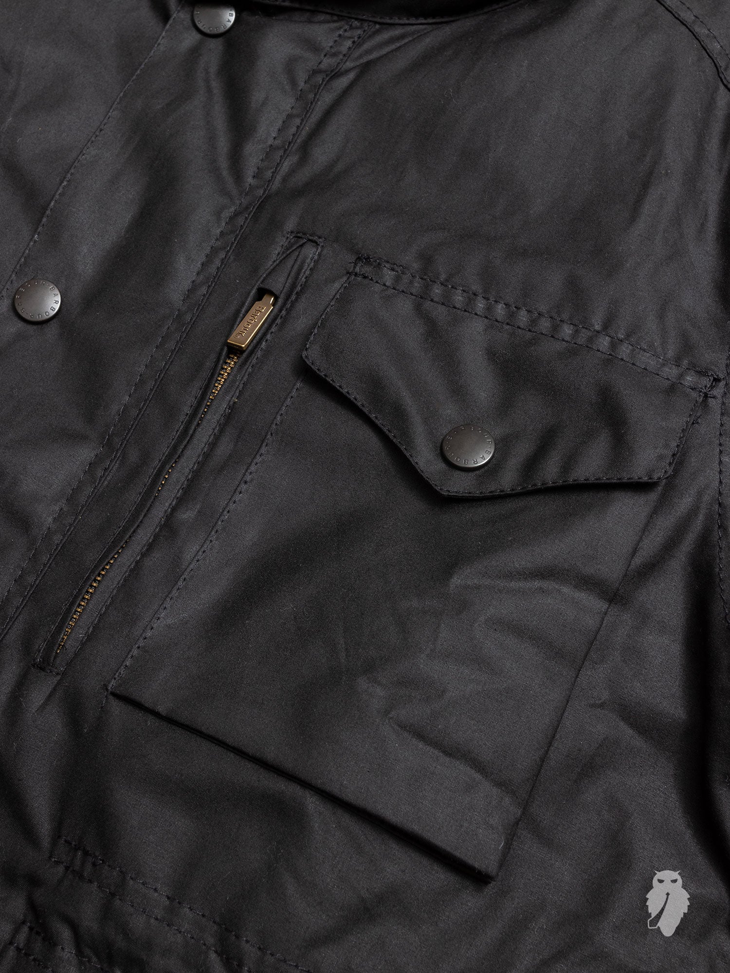 "Sapper" Wax Jacket in Black - Image 5
