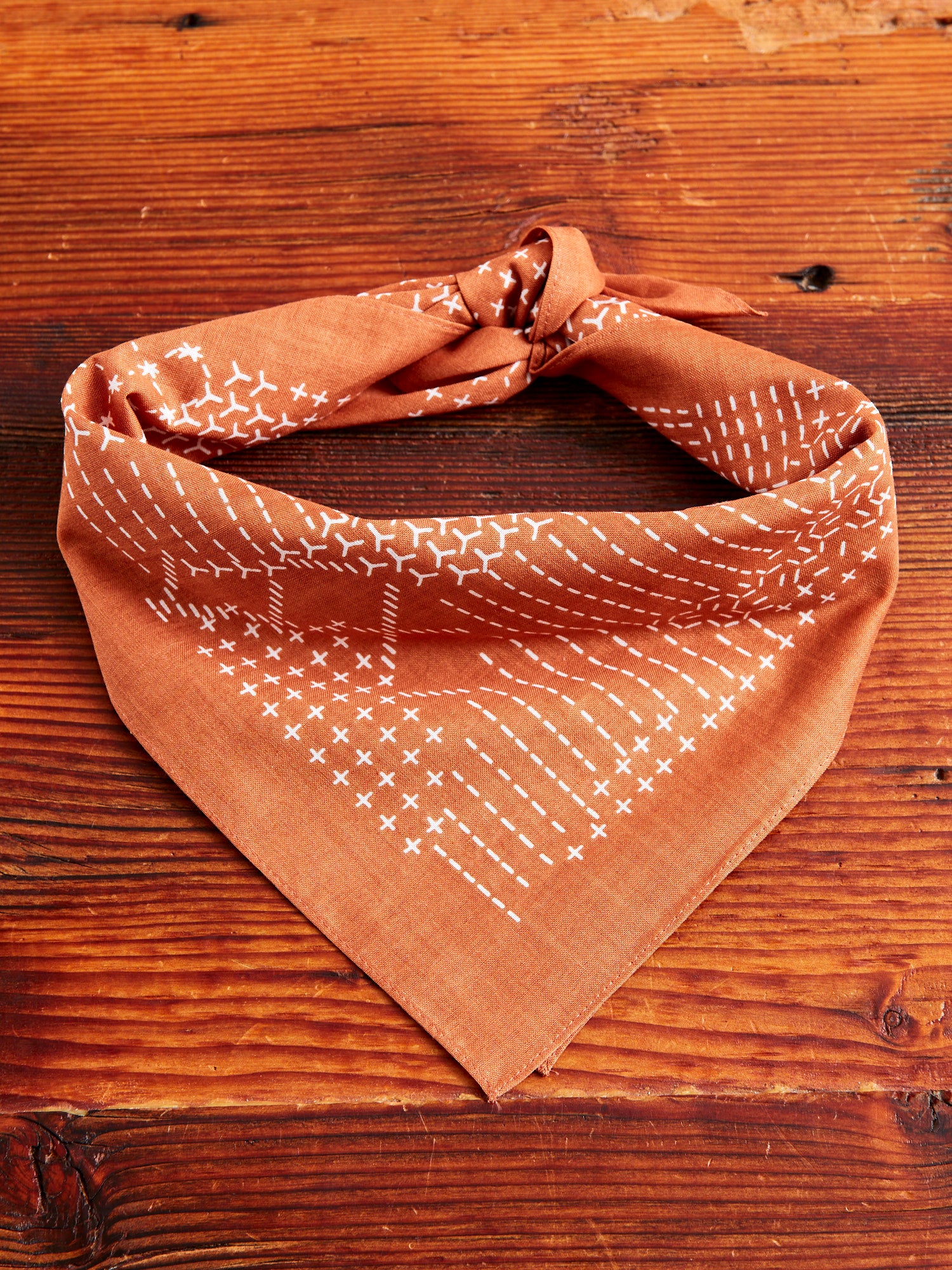 Sashiko Bandana in Brick - Image 2