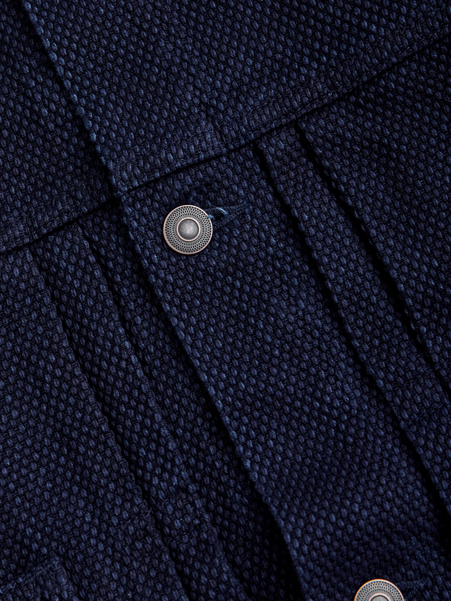Sashiko Trucker Jacket in Indigo - Image 5