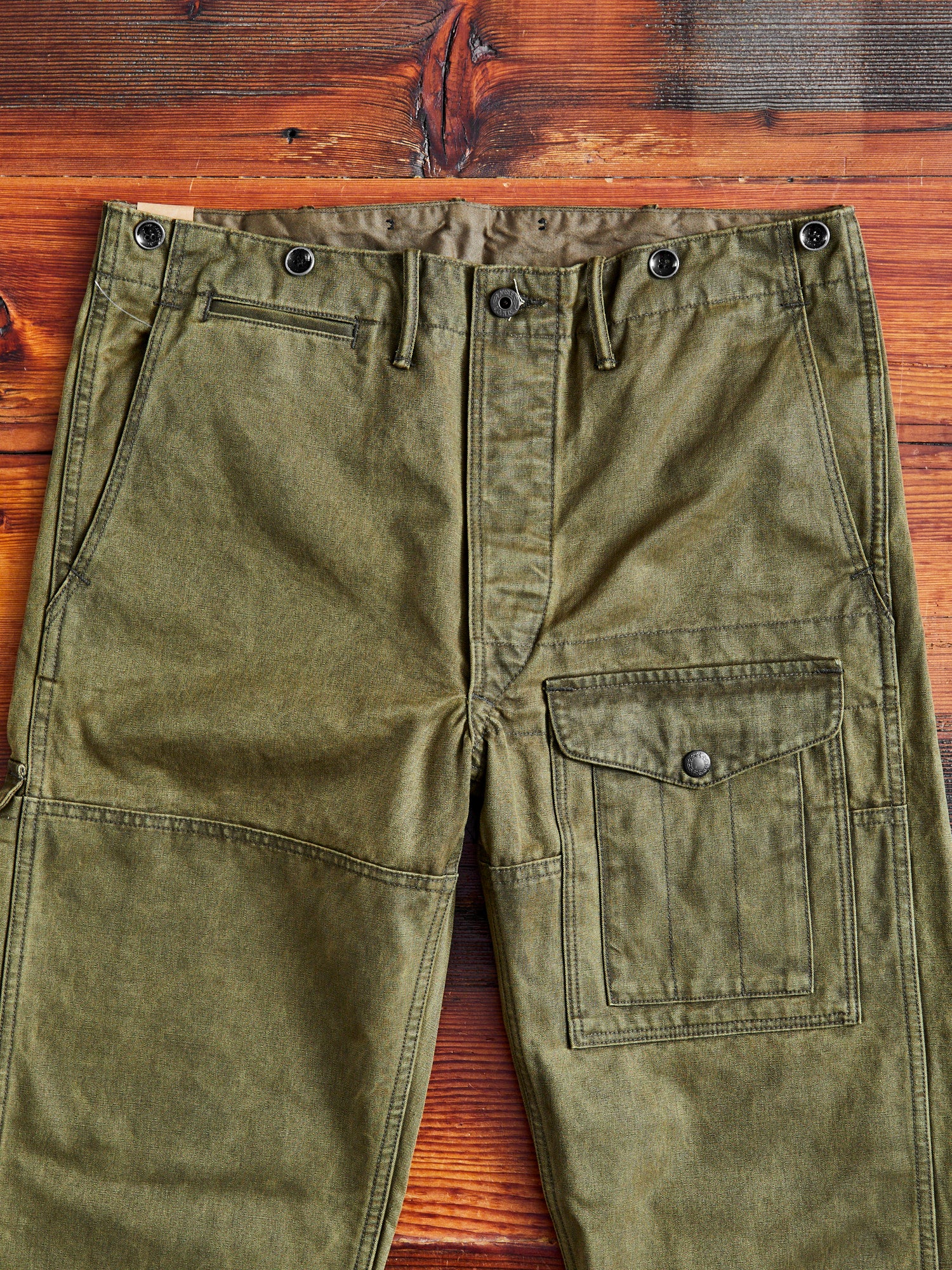 Seattle Cargo Pants in Olive Canvas - Image 3