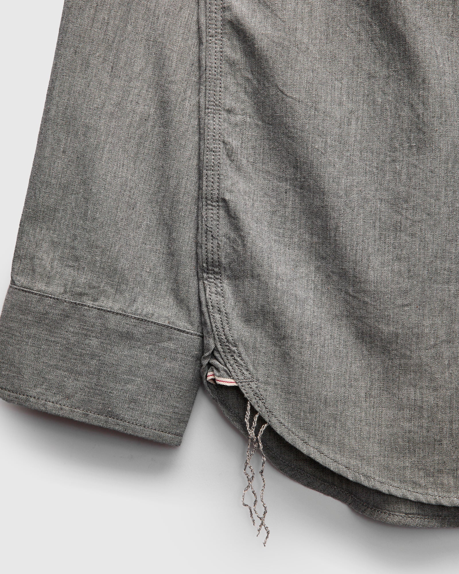 Selvedge Chambray Workshirt in Grey - Image 6