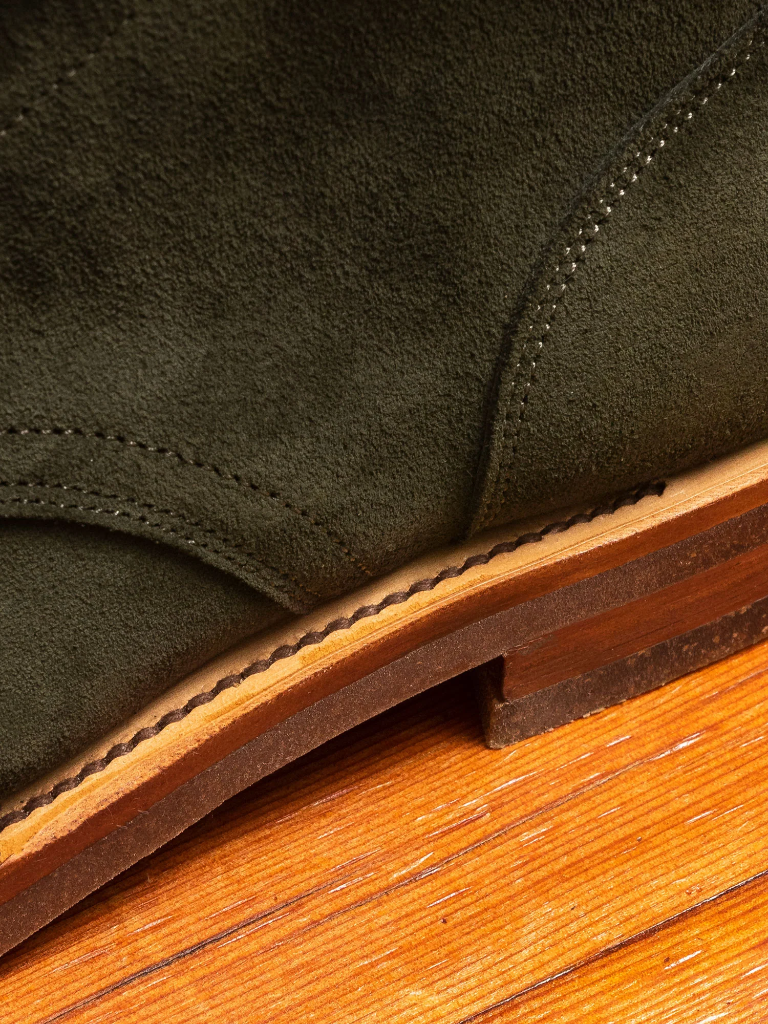 Service Boot 2030 Sawdust in Loden Green Janus Calf Suede - Image 6