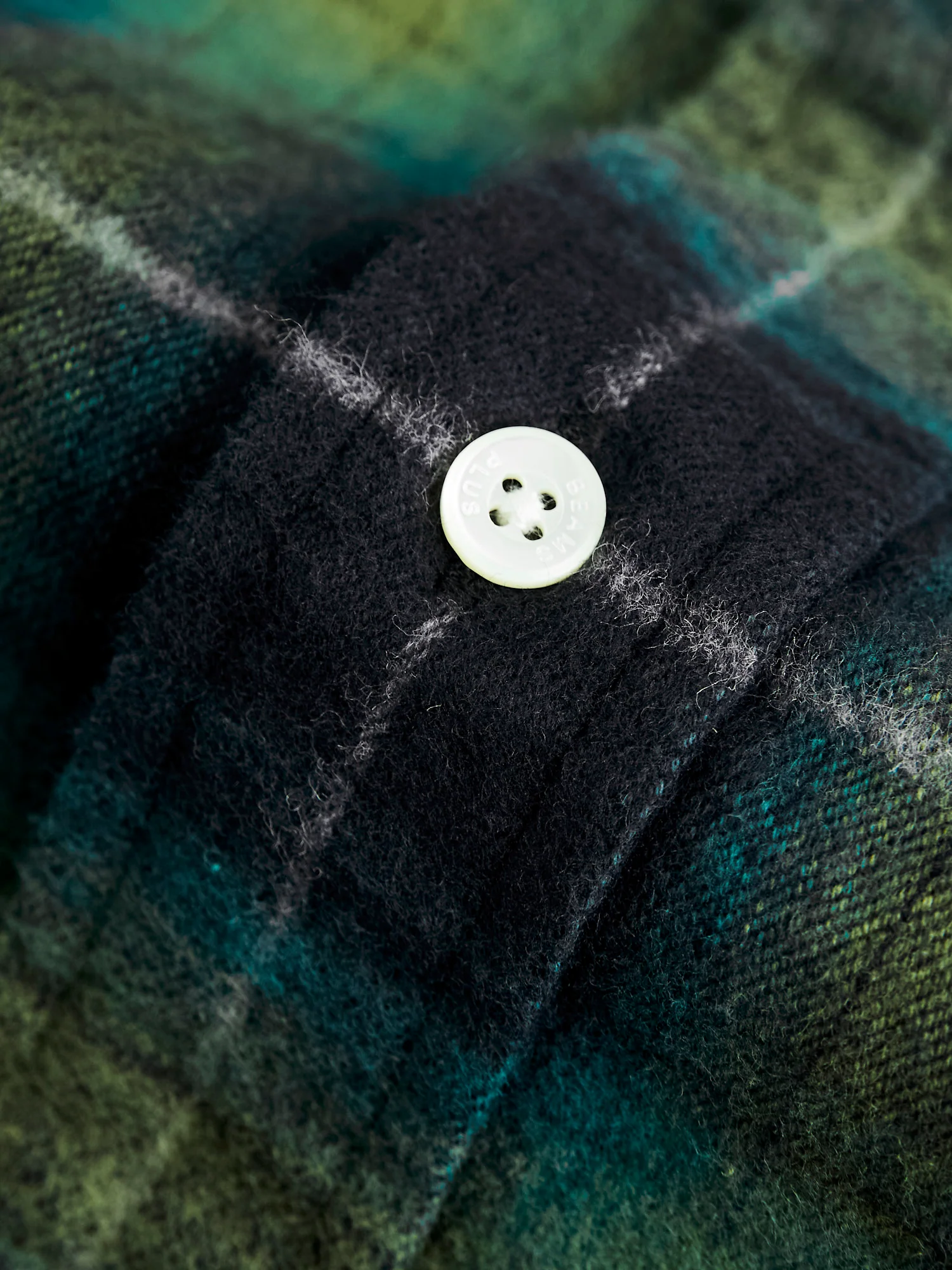 Shaggy Check Button-Down Shirt in Green - Image 6