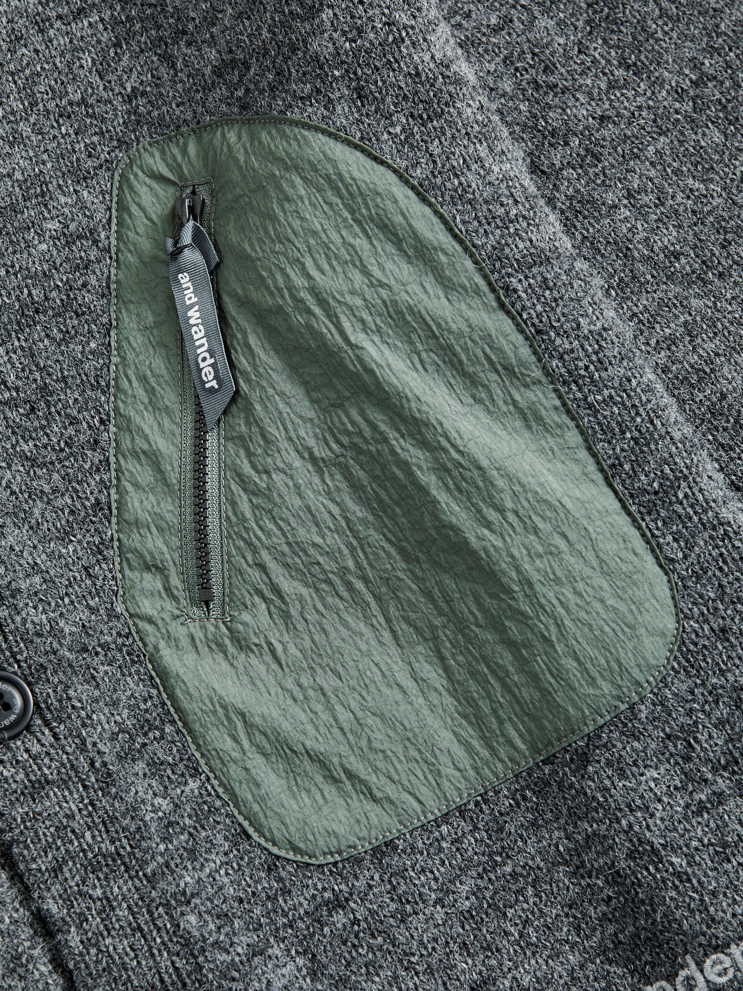 Shetland Wool Cardigan in Gray - Image 4