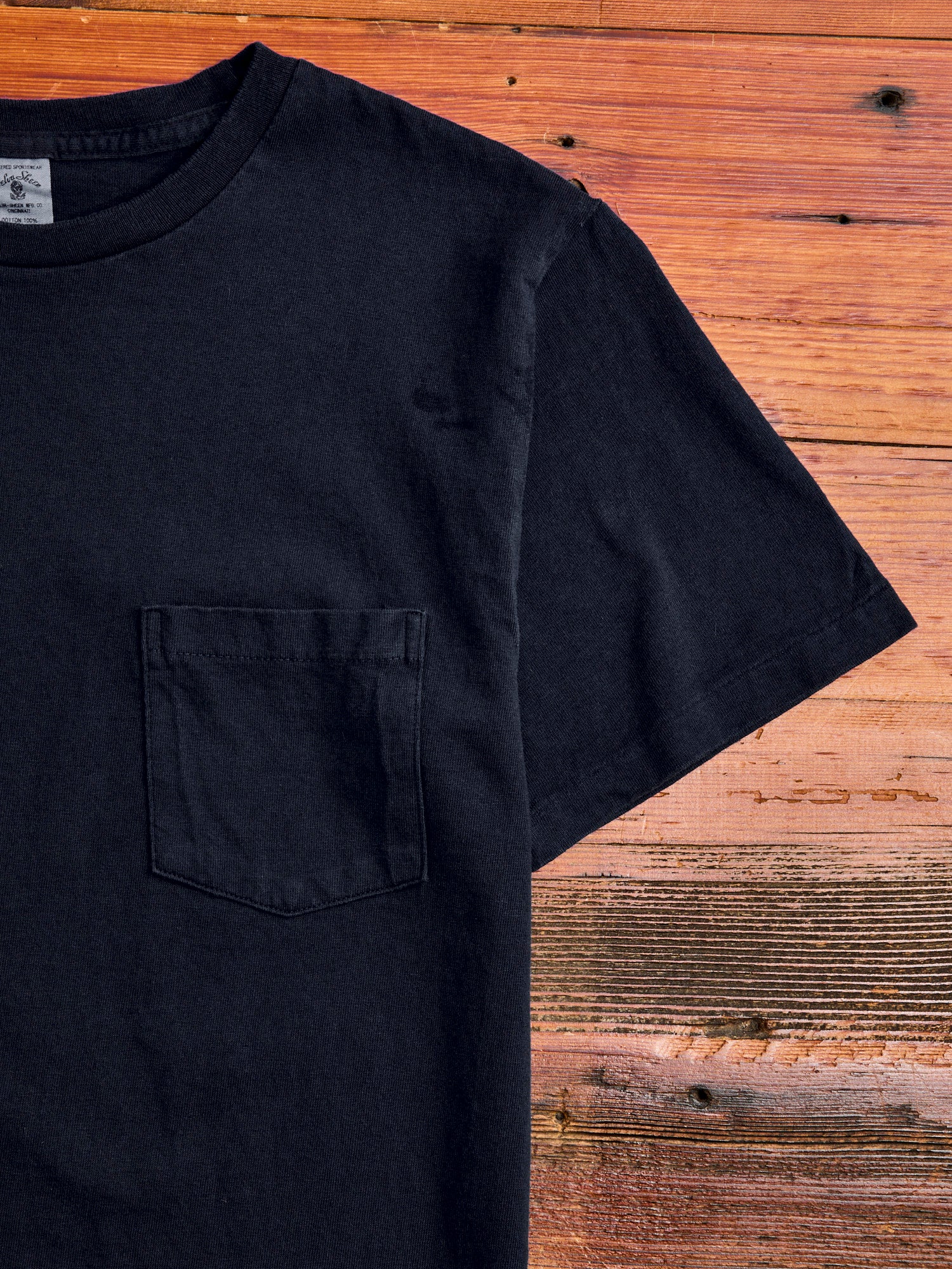 Short Sleeve Crew Tee in Black Indigo - Image 4
