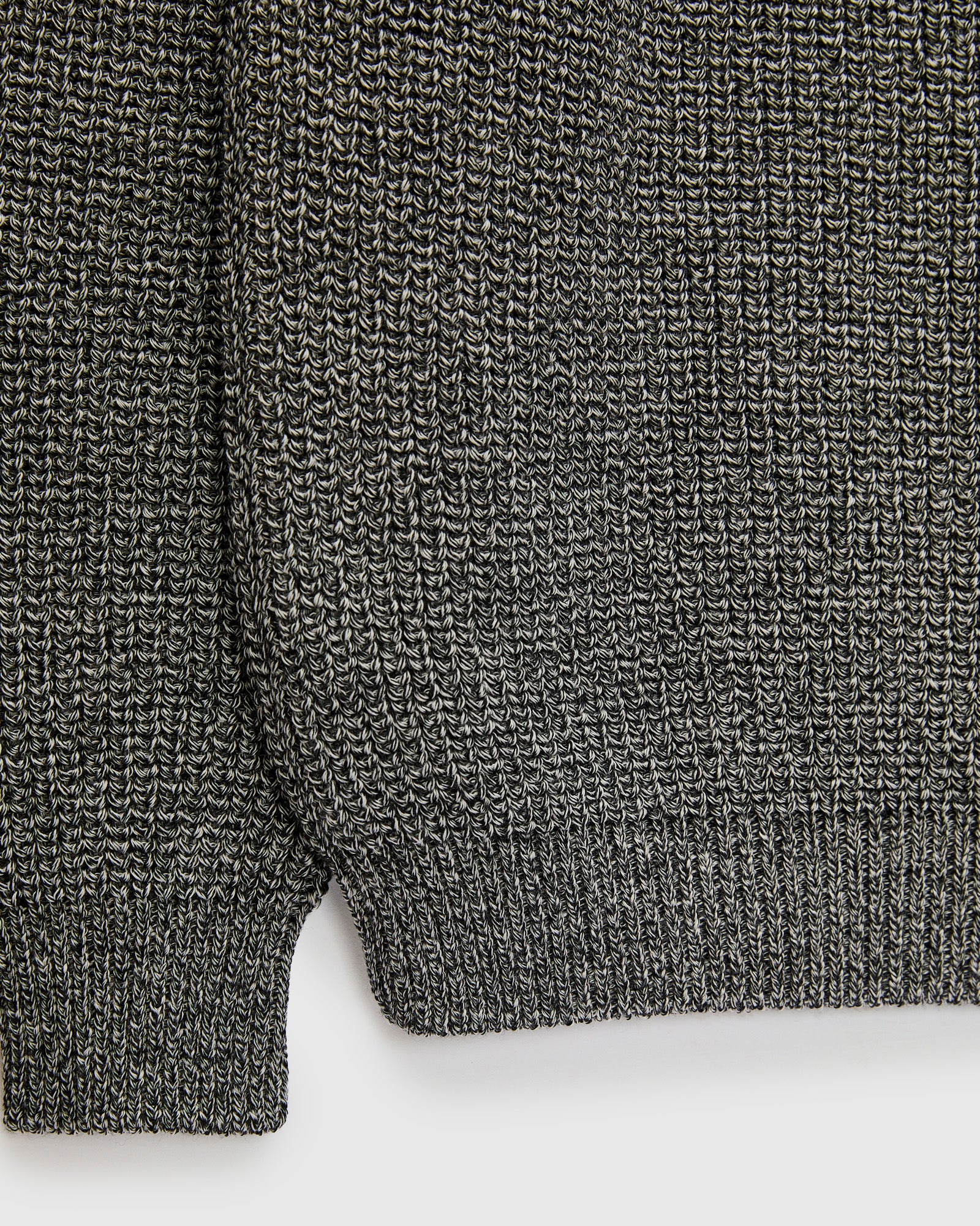 Signature Knit Wool Crewneck in Ivory/Black - Image 6