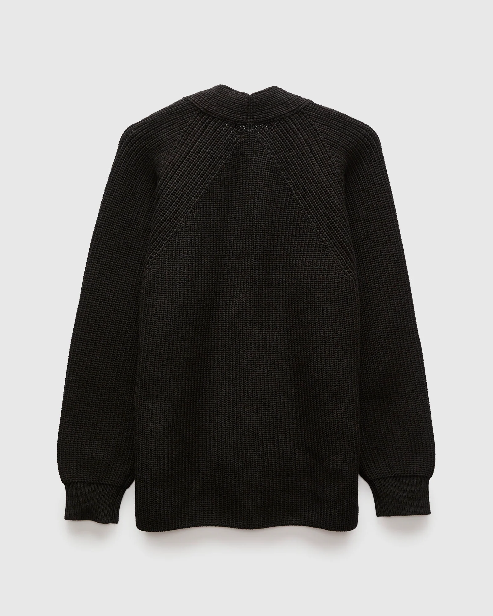 Signature Knit Cotton Cardigan in Black - Image 3