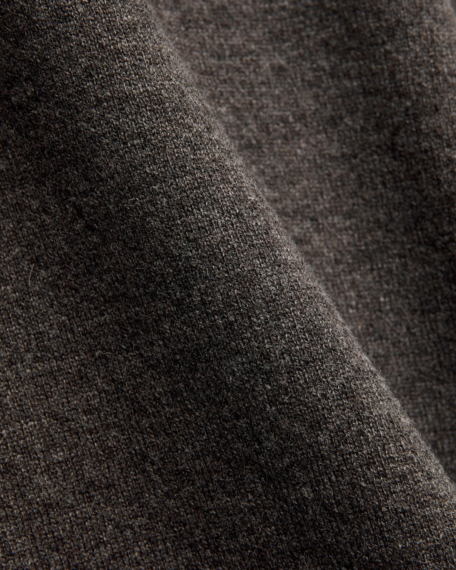Simple Wool Crewneck Sweater in Brown - Image 6