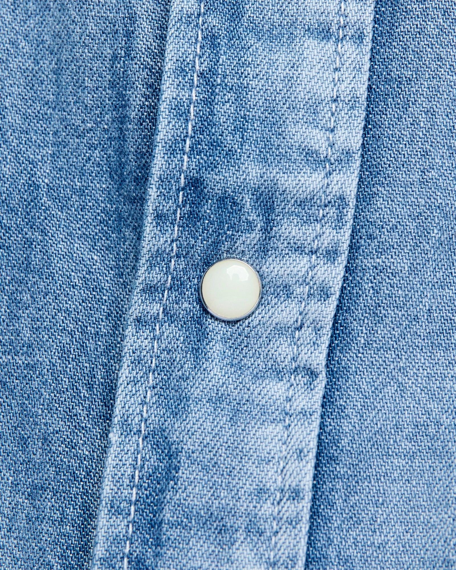 Social Sculpture Shirt Damaged in Light Indigo - Image 5
