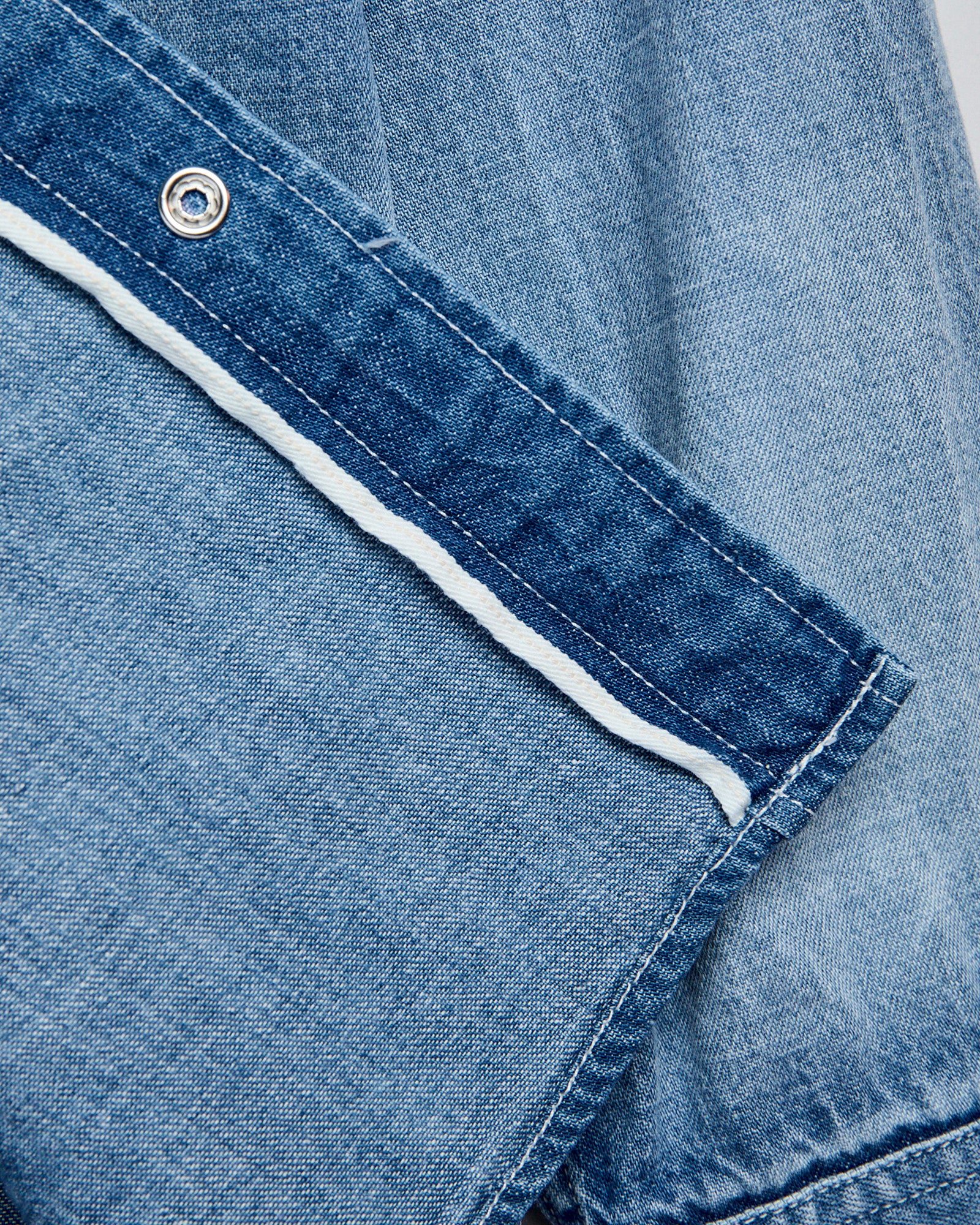 Social Sculpture Shirt Damaged in Light Indigo - Image 7