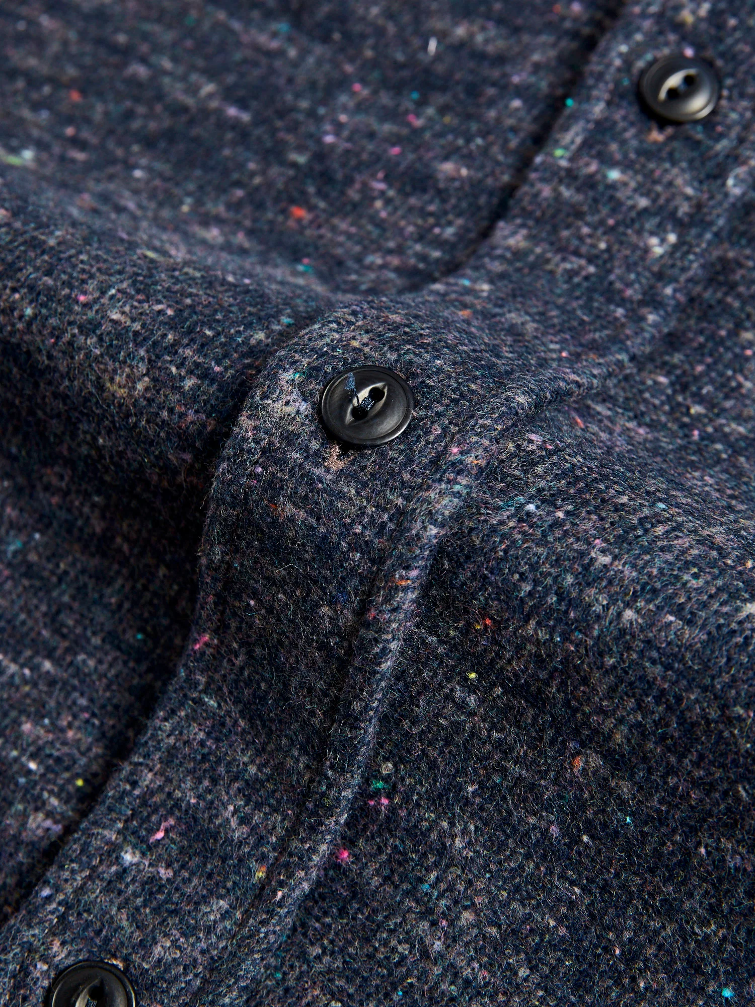 Soft Rude Button-Up Shirt in Blue Melange - Image 8