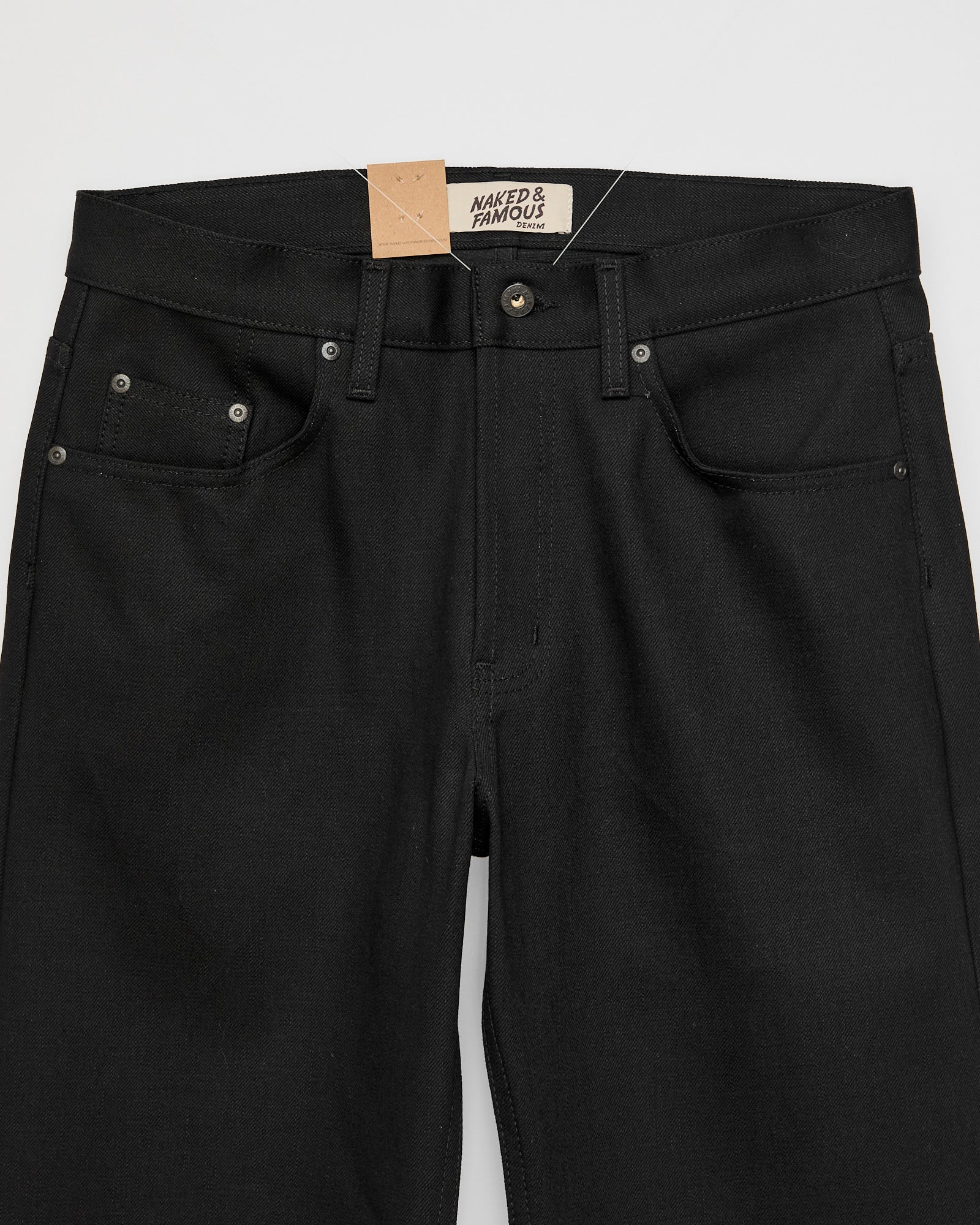 "Solid Black" 13oz Selvedge Denim - Strong Guy Fit - Image 5