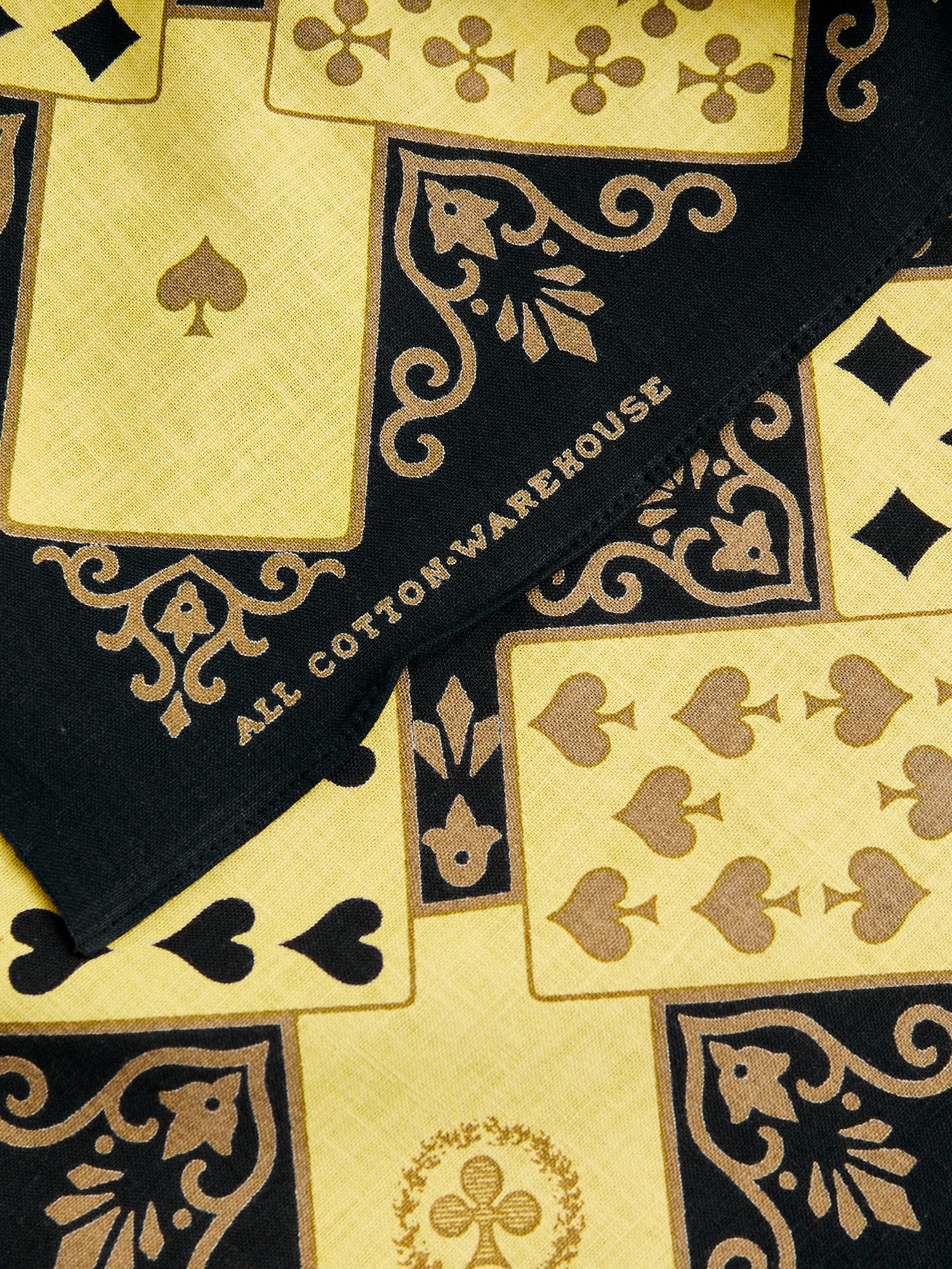 Solitaire Selvedge Bandanna in Black - Image 3