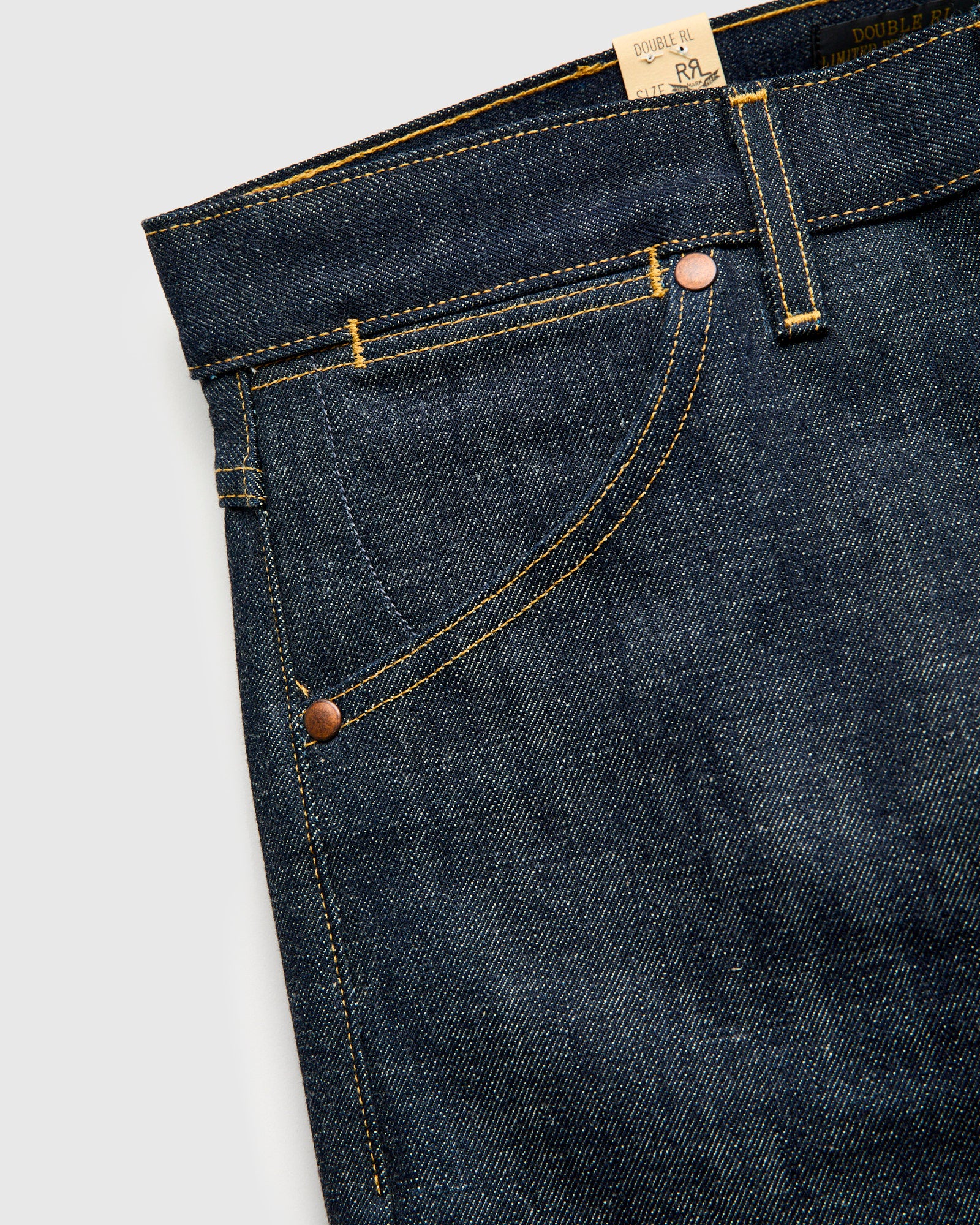 "Somerset" 14.25oz Roughout Selvedge Denim - High Slim Fit - Image 5