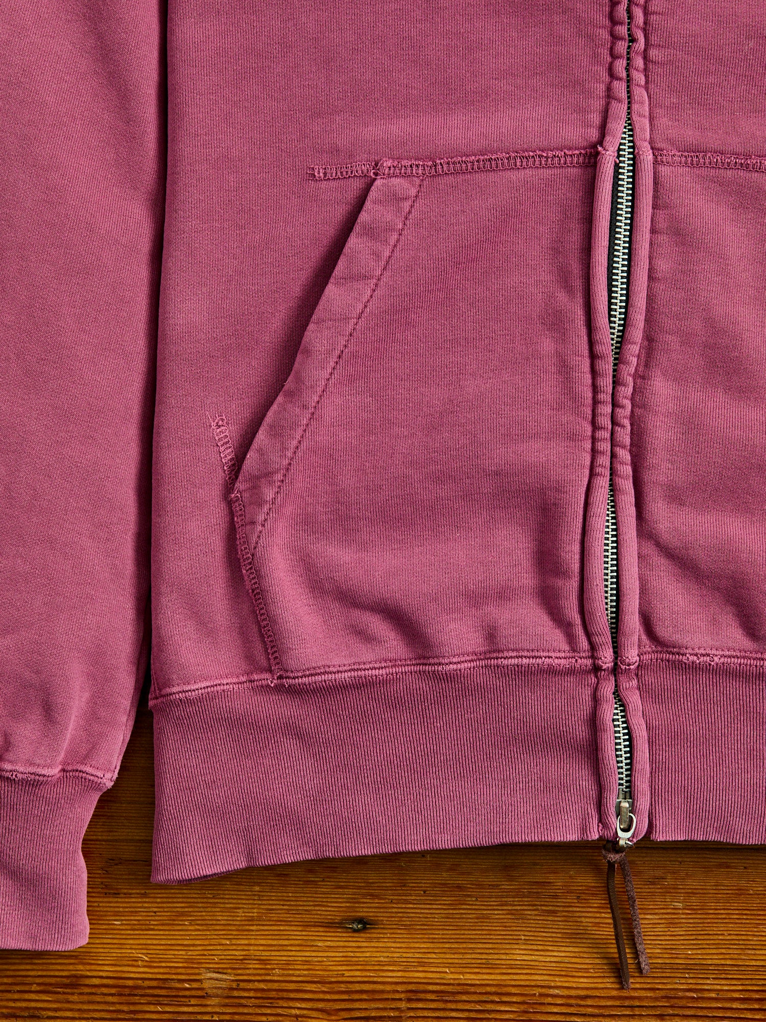 Special Finish Zip Hoodie in Bordeaux - Image 5