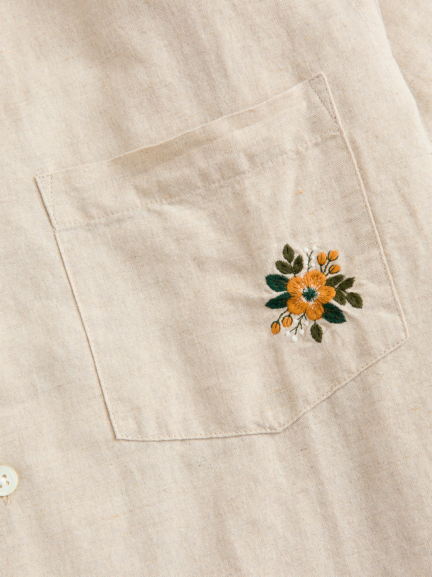 Spring 2 Button-Up Shirt in Ecru - Image 5