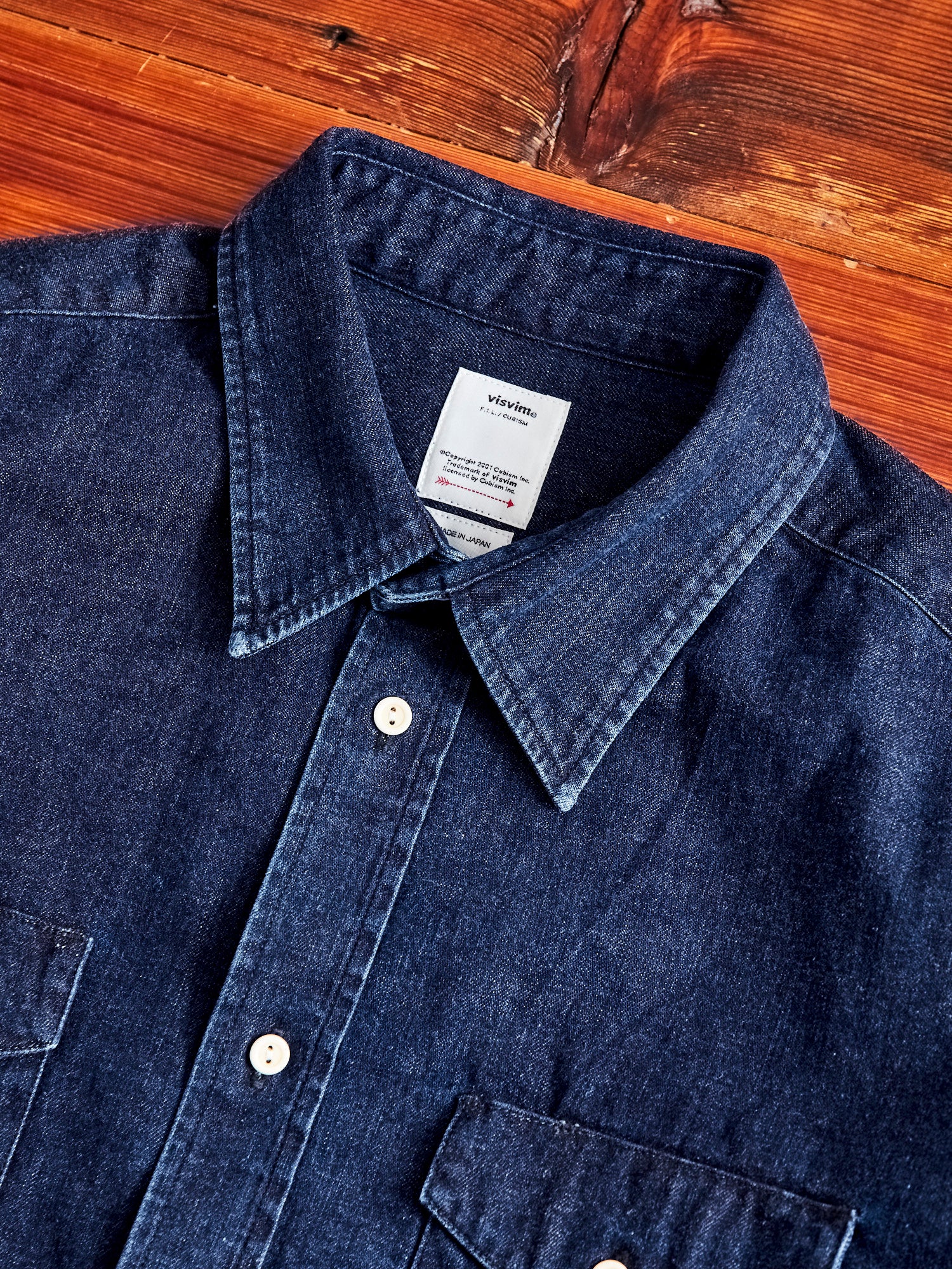 SS Pioneer Shirt One Wash in DMGD Indigo - Image 3