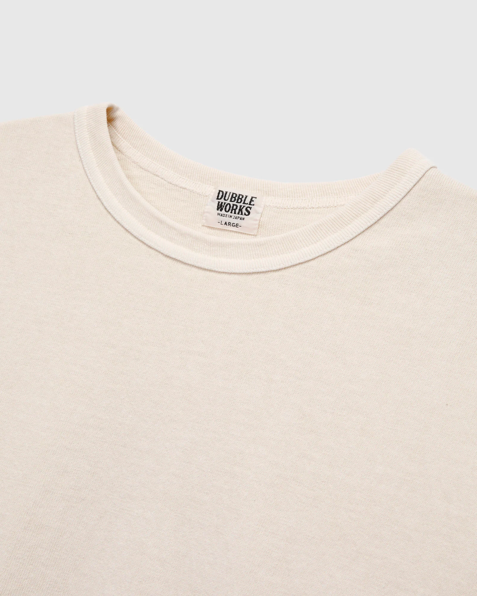 Stand Wheeler Long Sleeve Pigment-Dyed Tee in Cream - Image 4