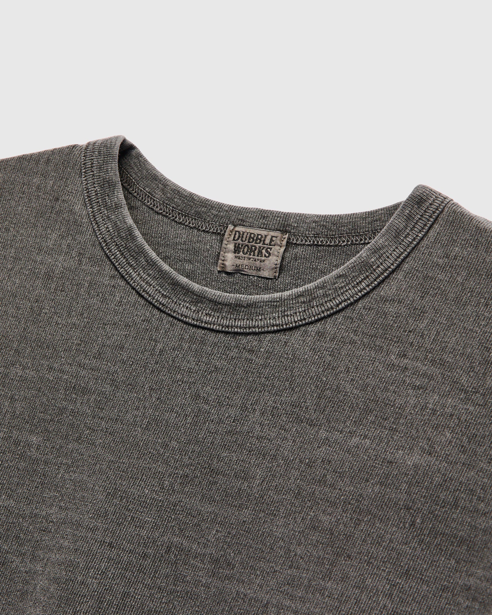 Stand Wheeler Long Sleeve Pigment-Dyed Tee in Sumikuro - Image 4