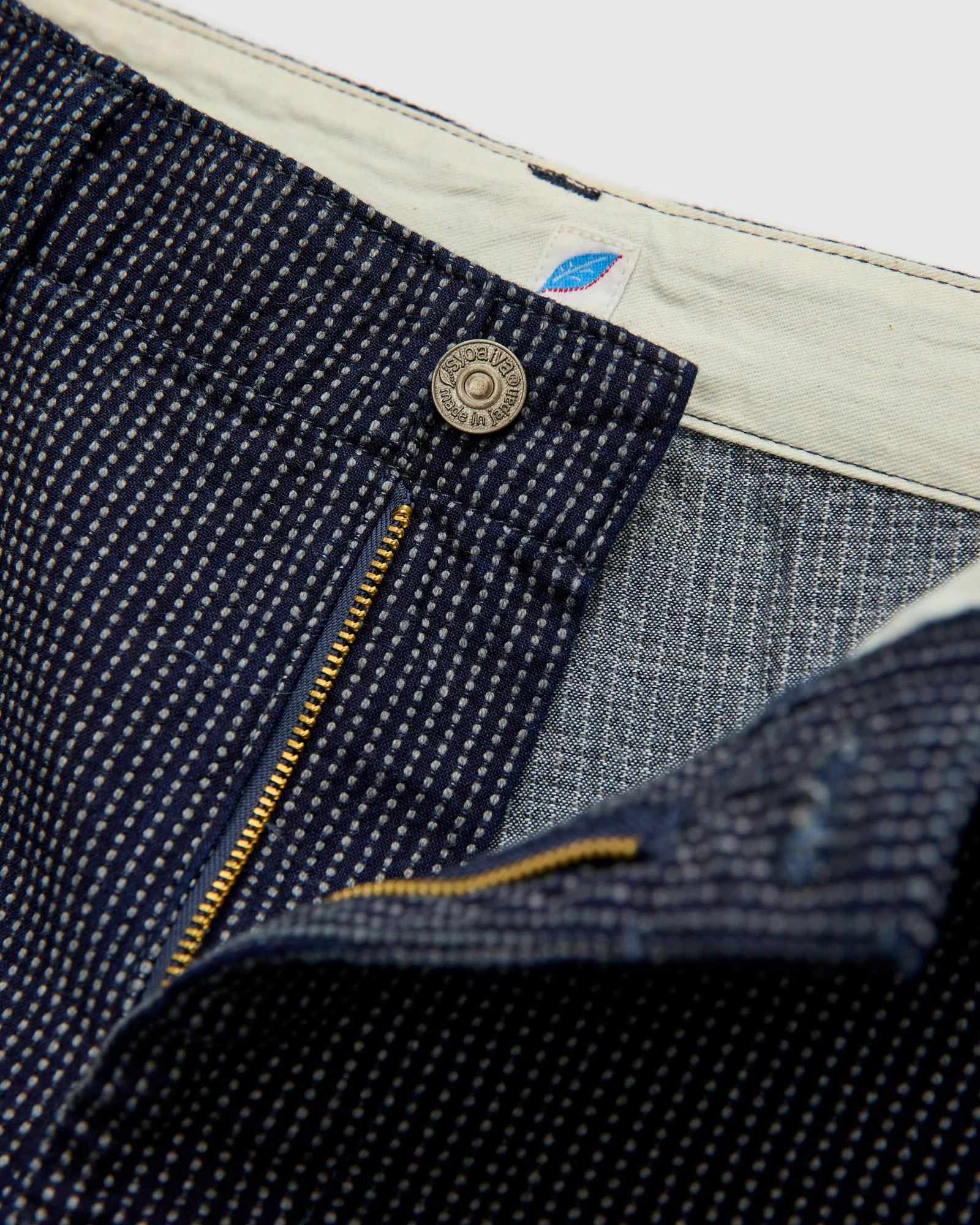 Stitch Stripe Comfortable Shorts in Indigo Thin Stripe - Image 7