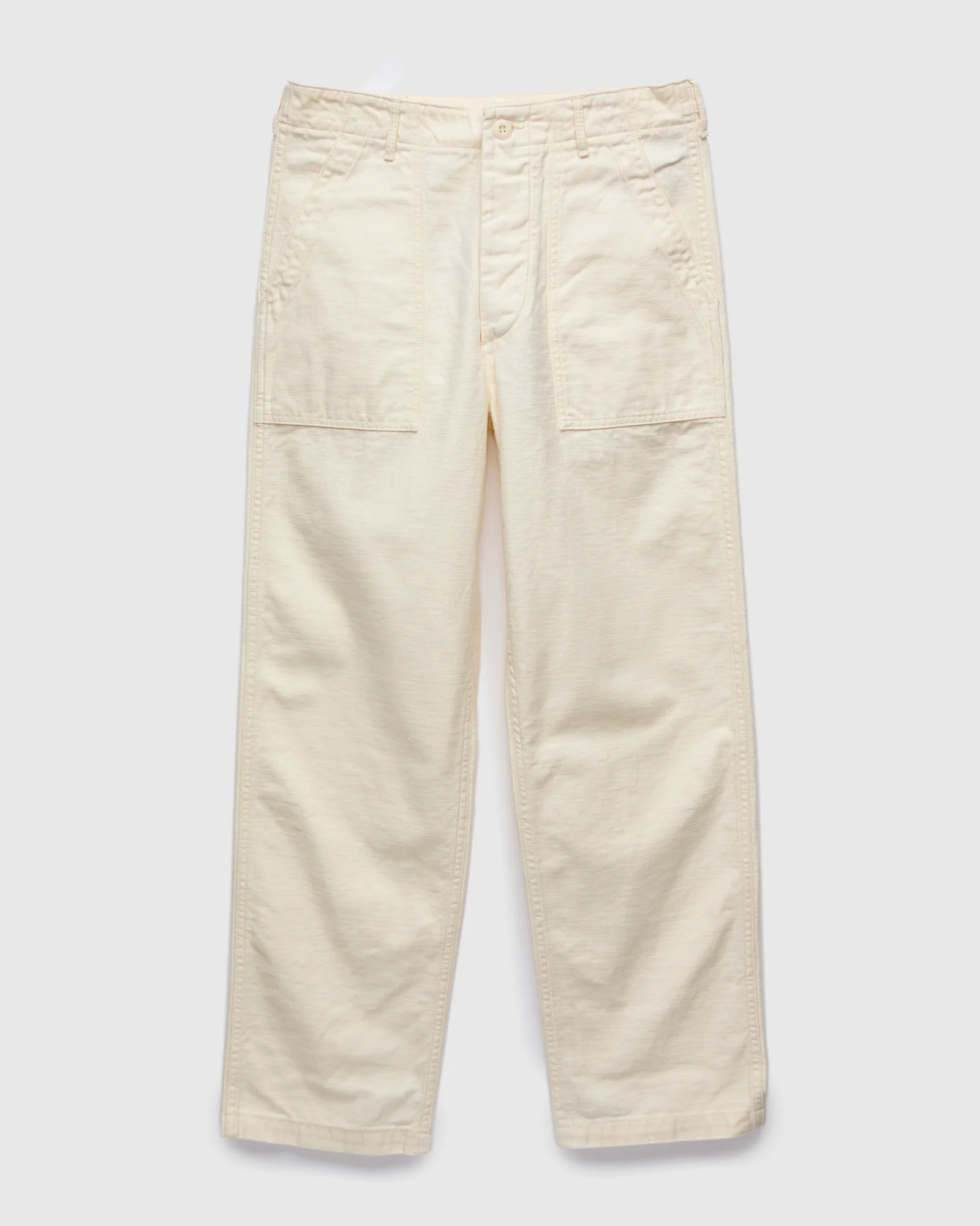 Straight Fit Fatigue Pants in Ecru