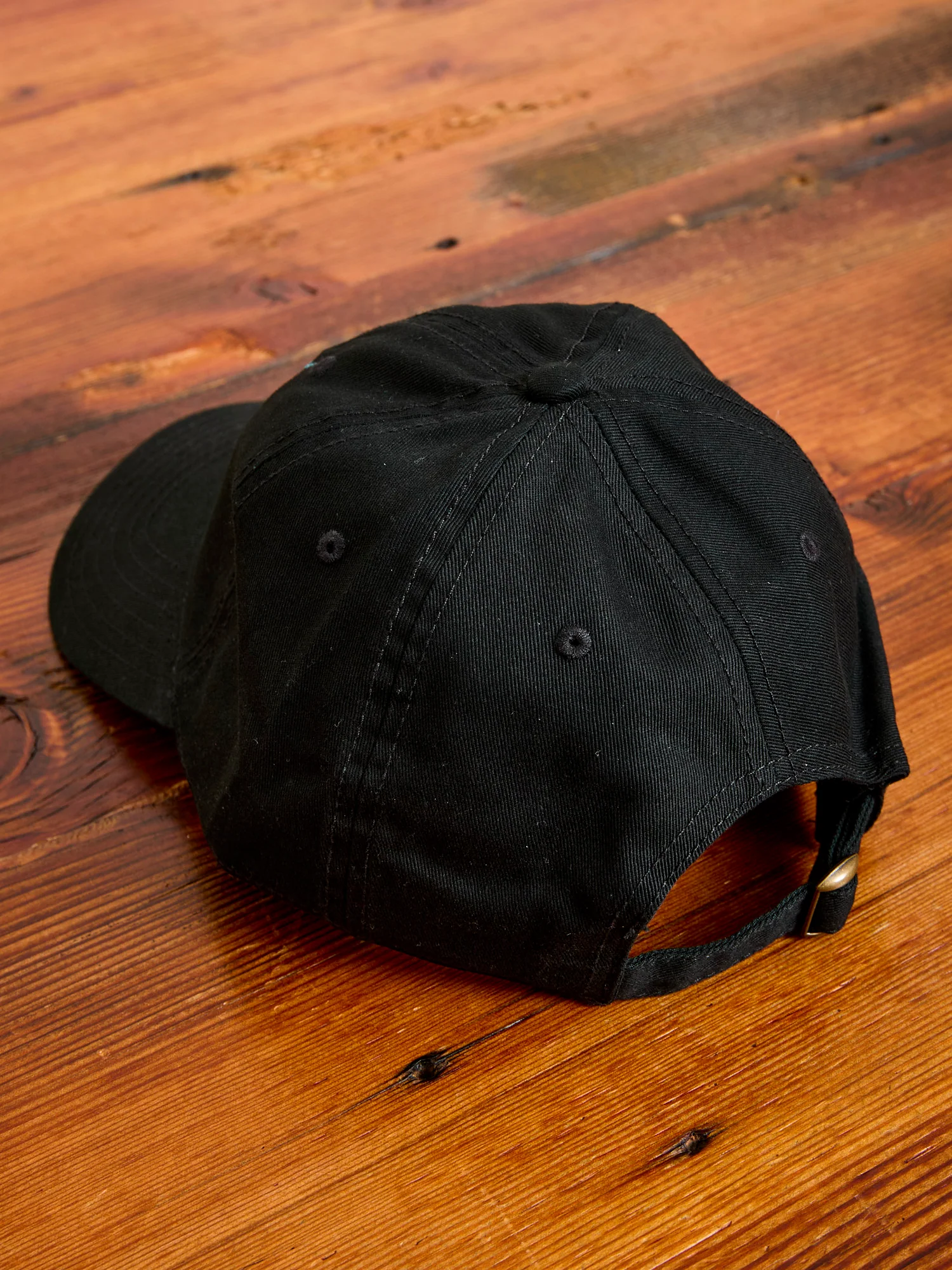 Strap Back Dad Cap in Black - Image 2