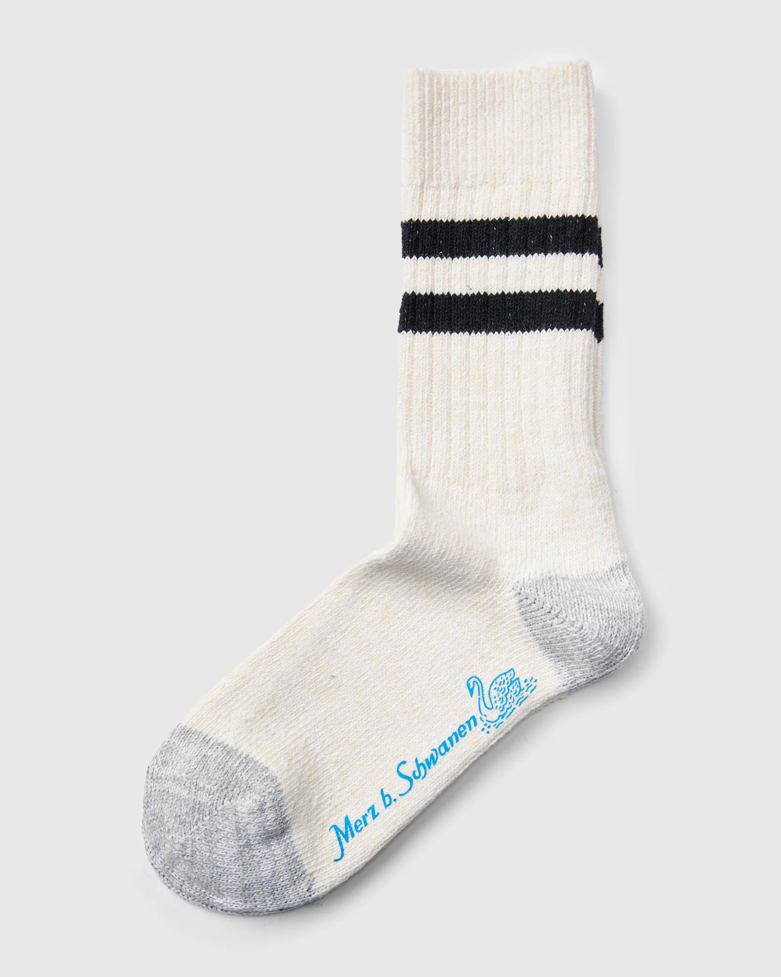 Striped Cotton Socks in Nature Black - Image 2