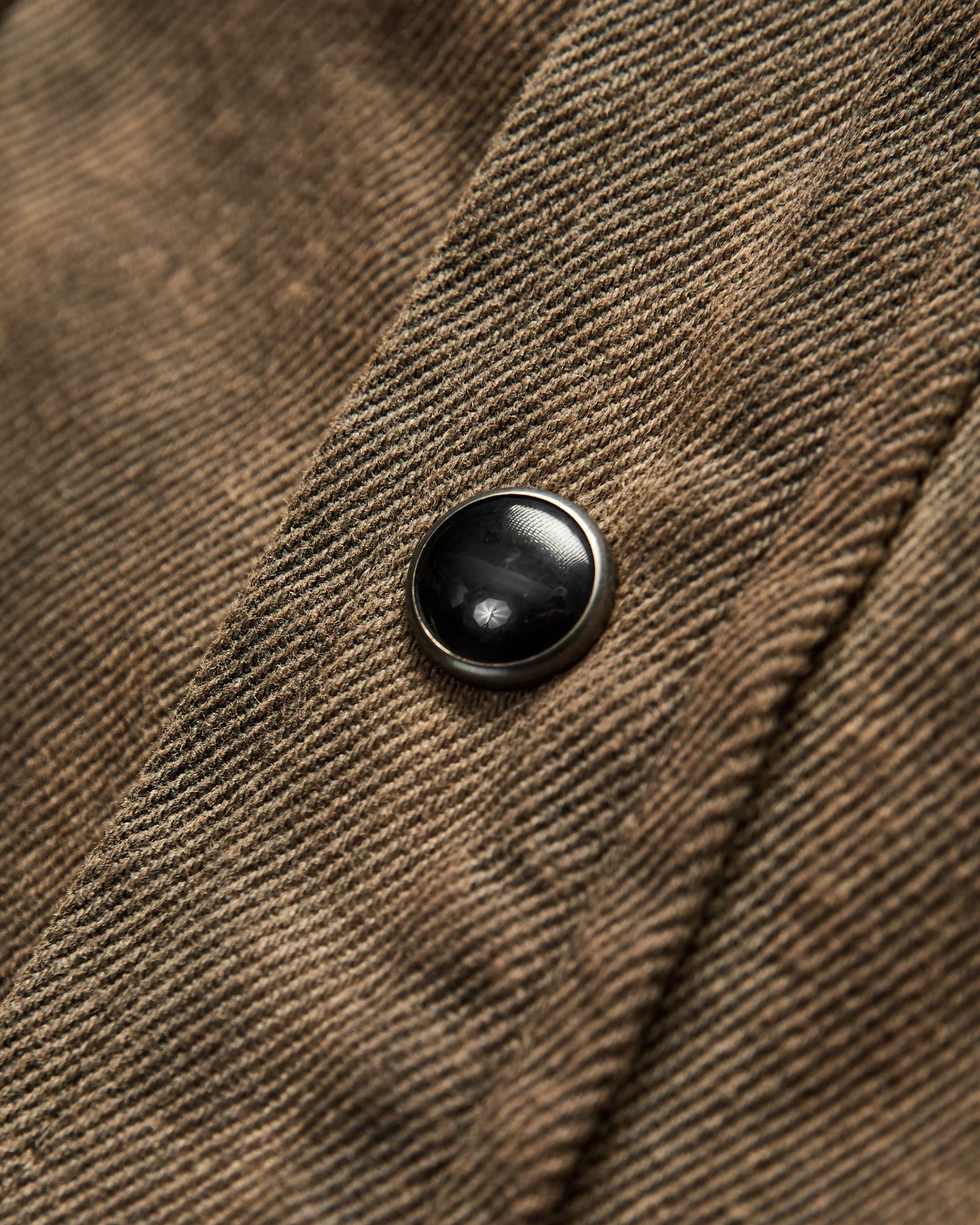 Studded Western Workshirt in Distressed Brown Wash - Image 7