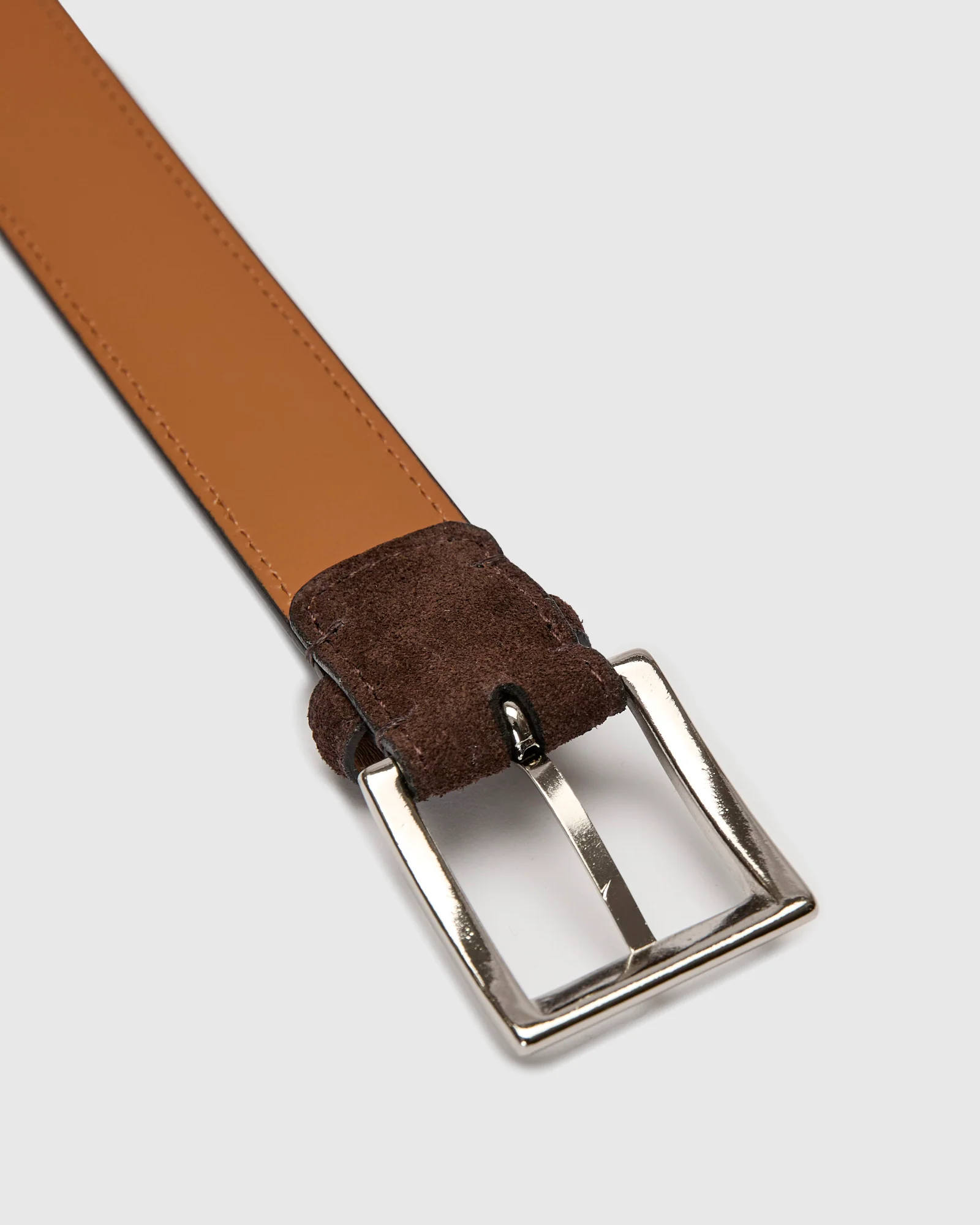 Suede Belt in Dark Brown - Image 3