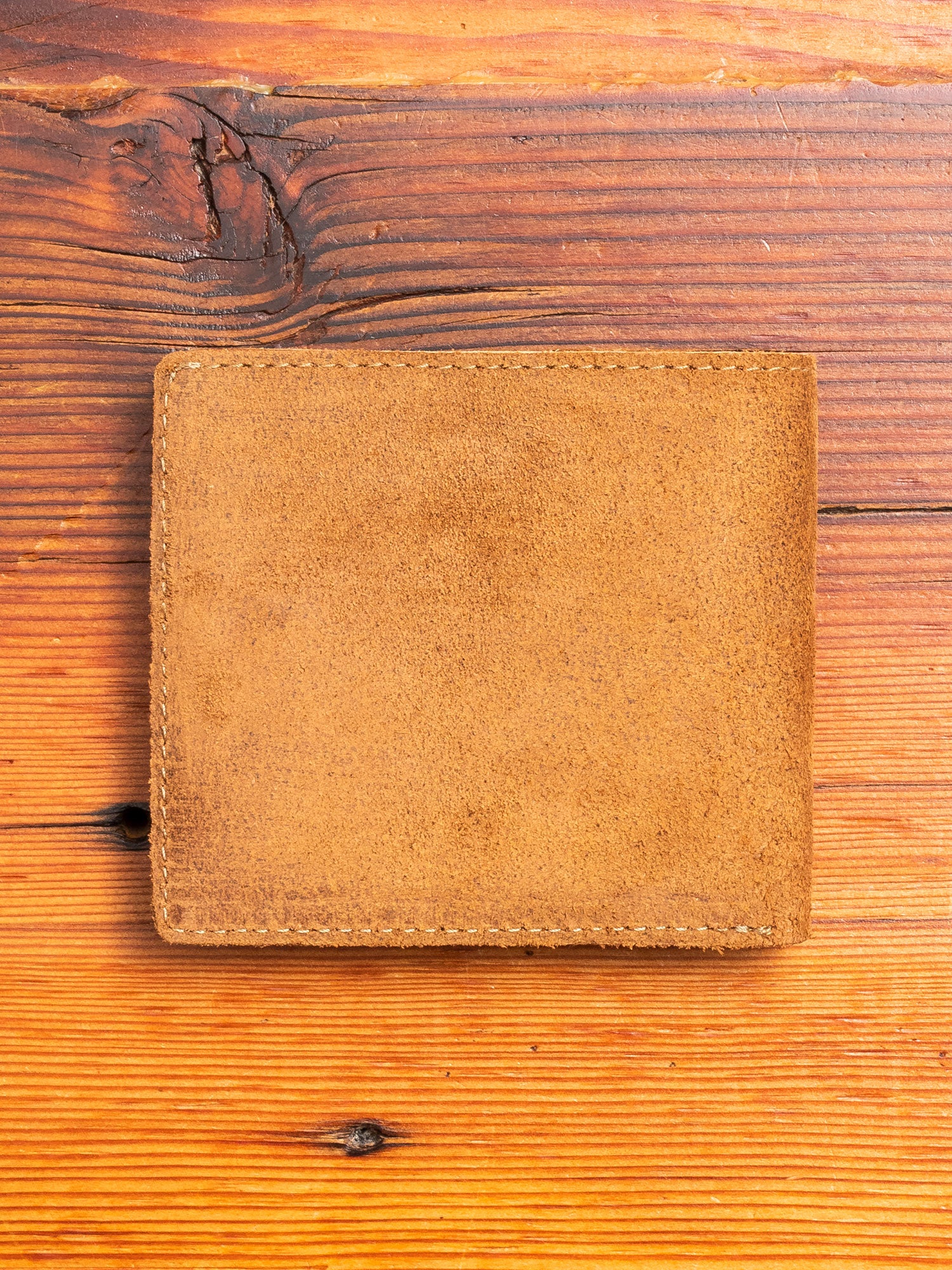 Suede Bifold Wallet in Light Java - Image 8