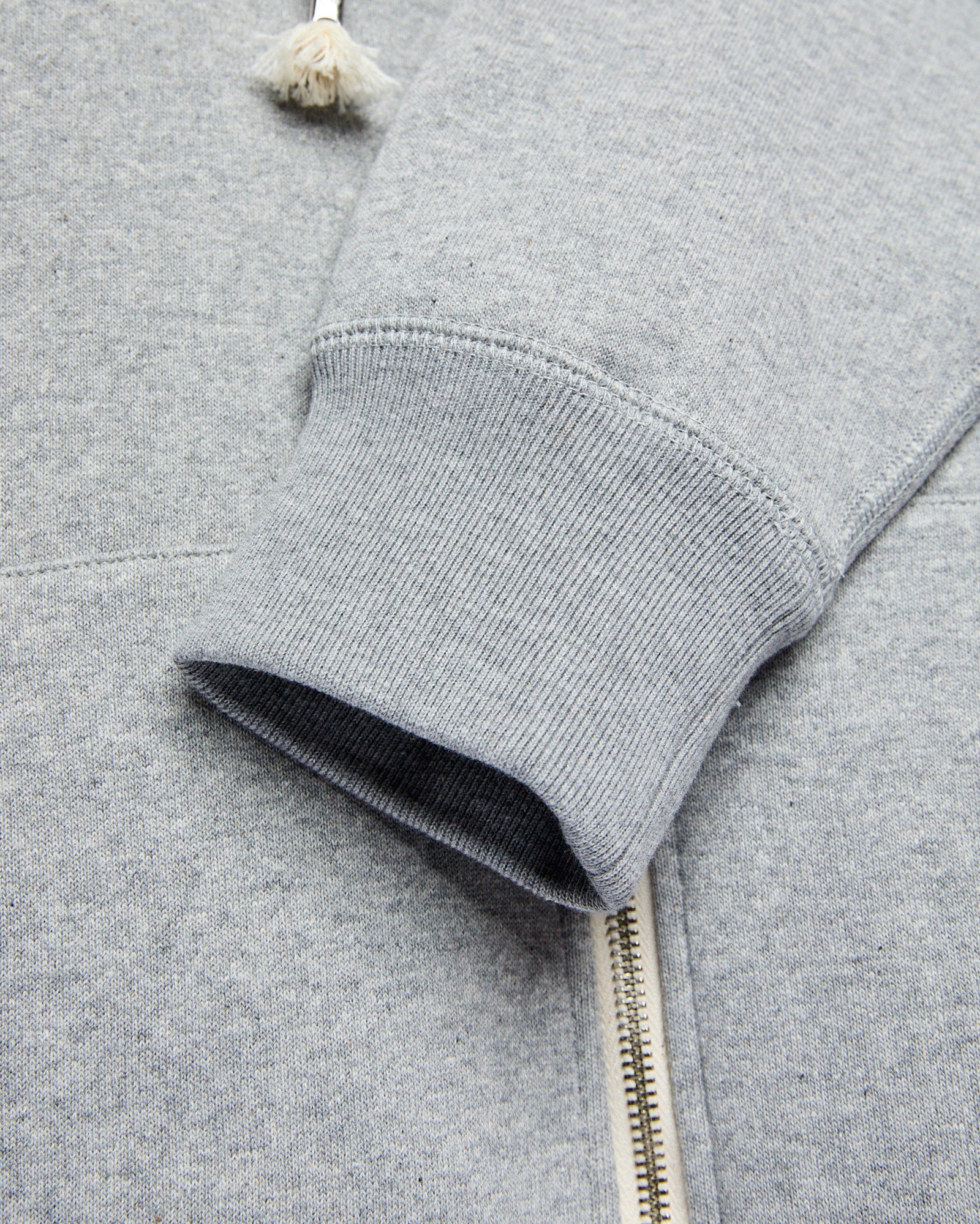 Super Looper Zip Hoodie in Heather Grey - Image 5