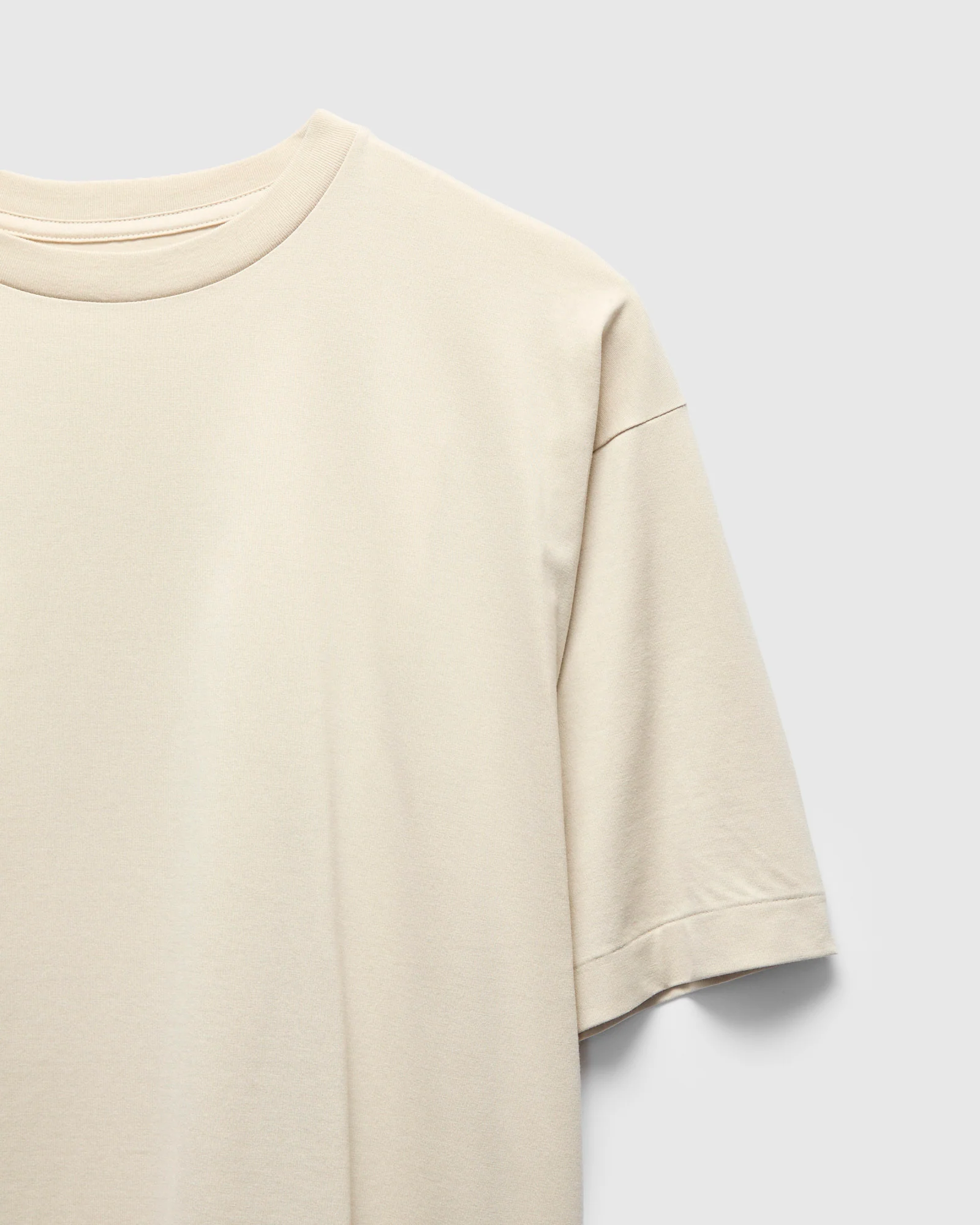 Suvin Cotton Suede Tenjiku S/S Tee in Almond - Image 3