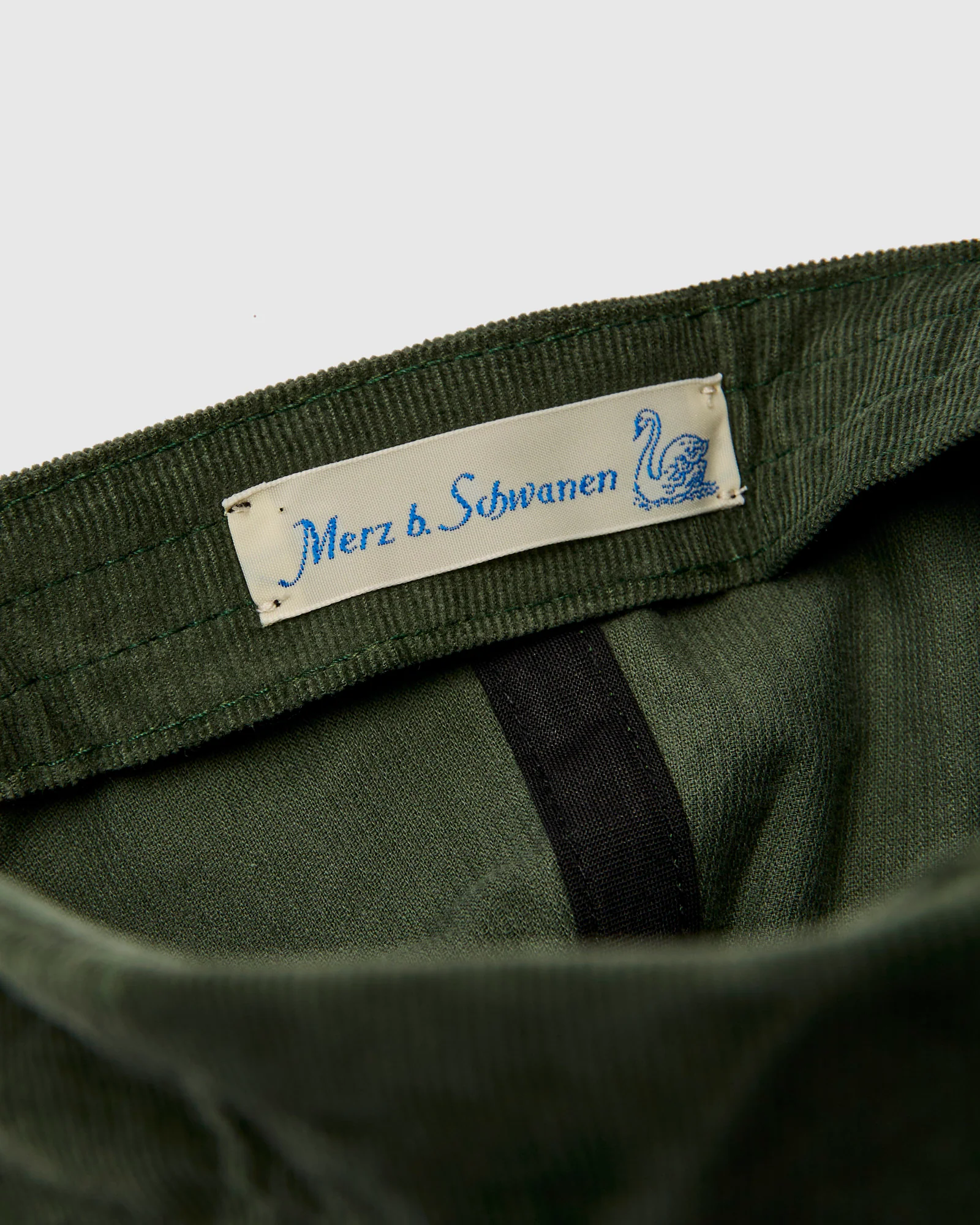 Swan Logo Corduroy Cap in Forest - Image 6