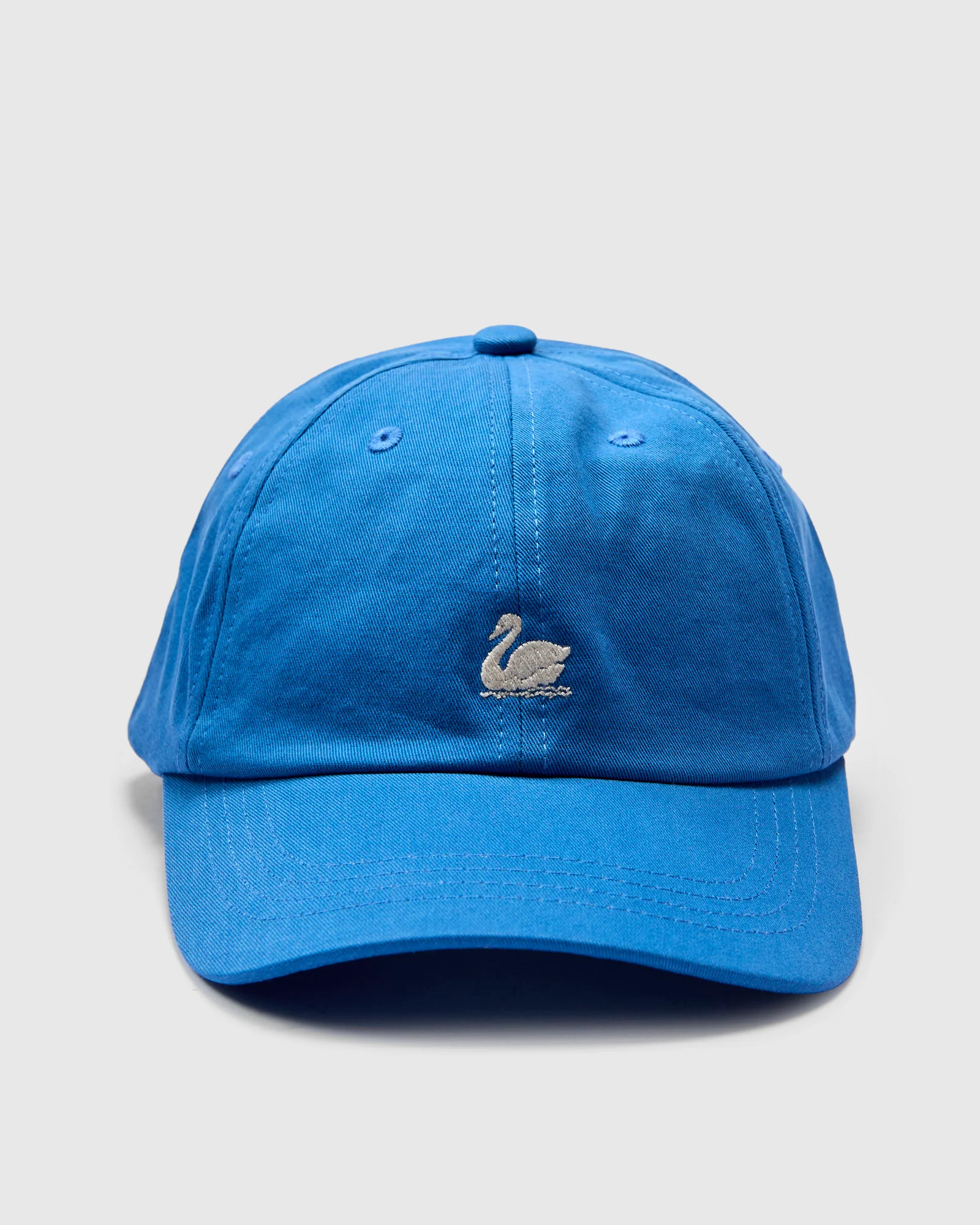 Swan Logo Cotton Twill Cap in Washed Blue - Image 2