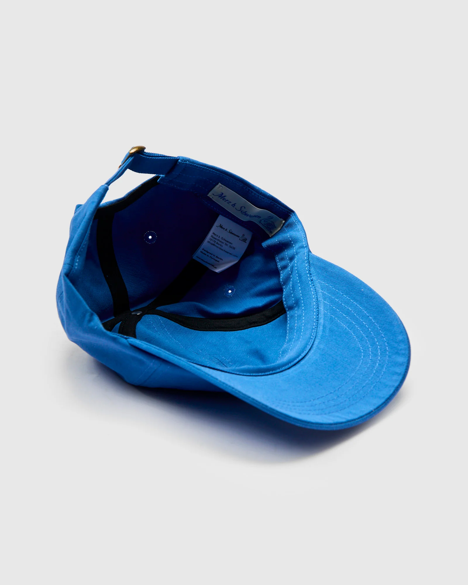 Swan Logo Cotton Twill Cap in Washed Blue - Image 4
