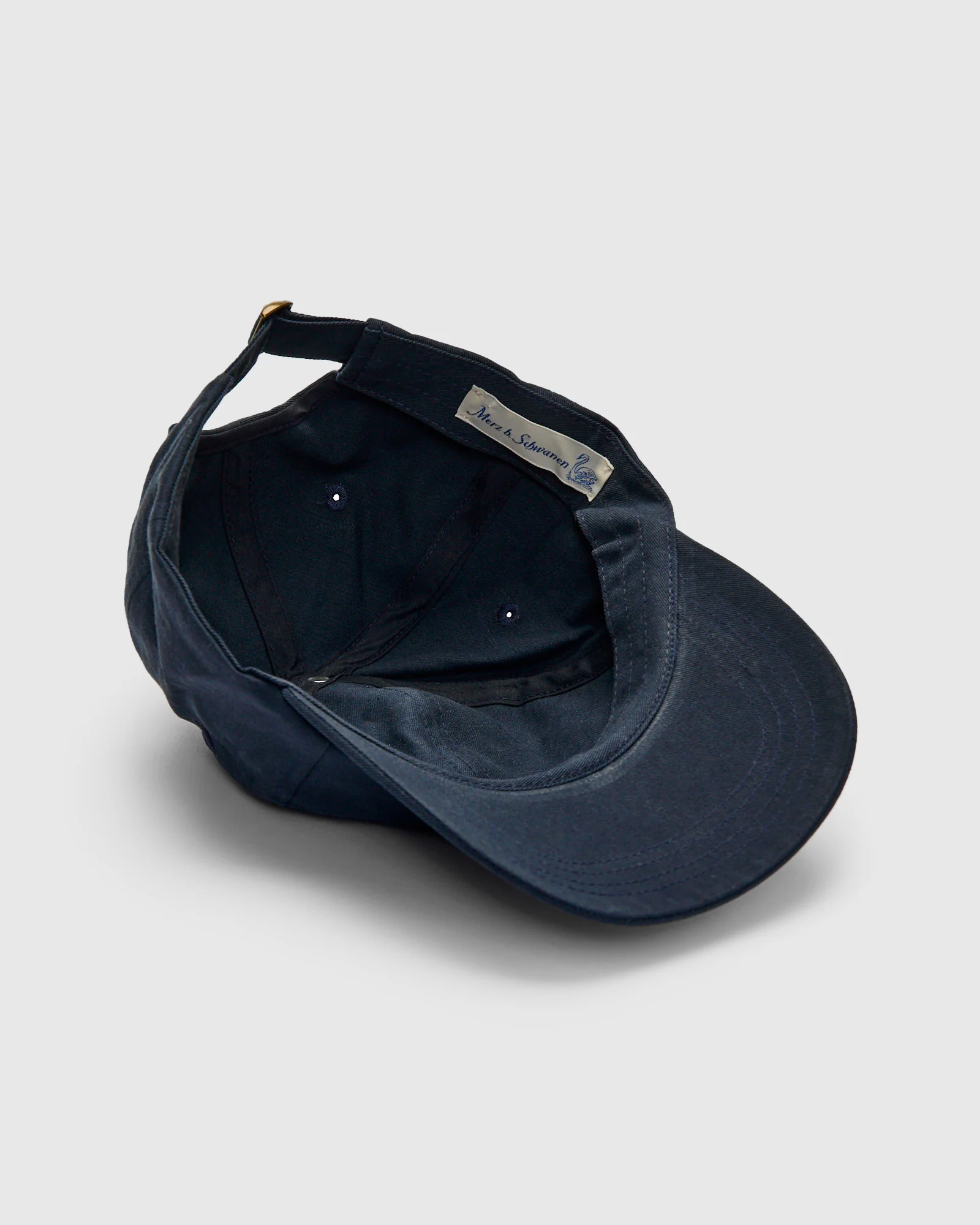 Swan Logo Cotton Twill Cap in Night Blue - Image 4