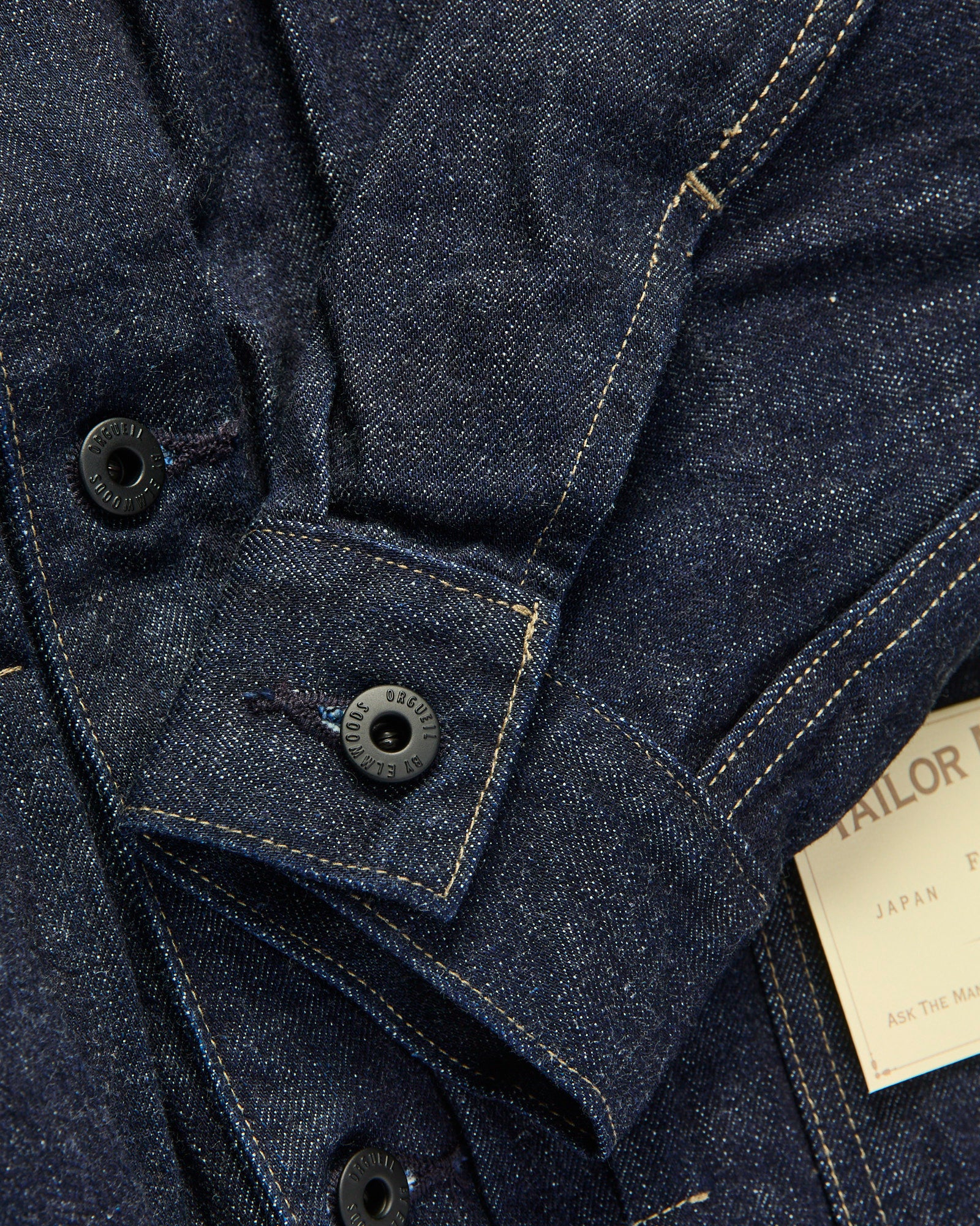 OR-401 Tailor Denim Jacket in Rinsed Indigo - Image 7