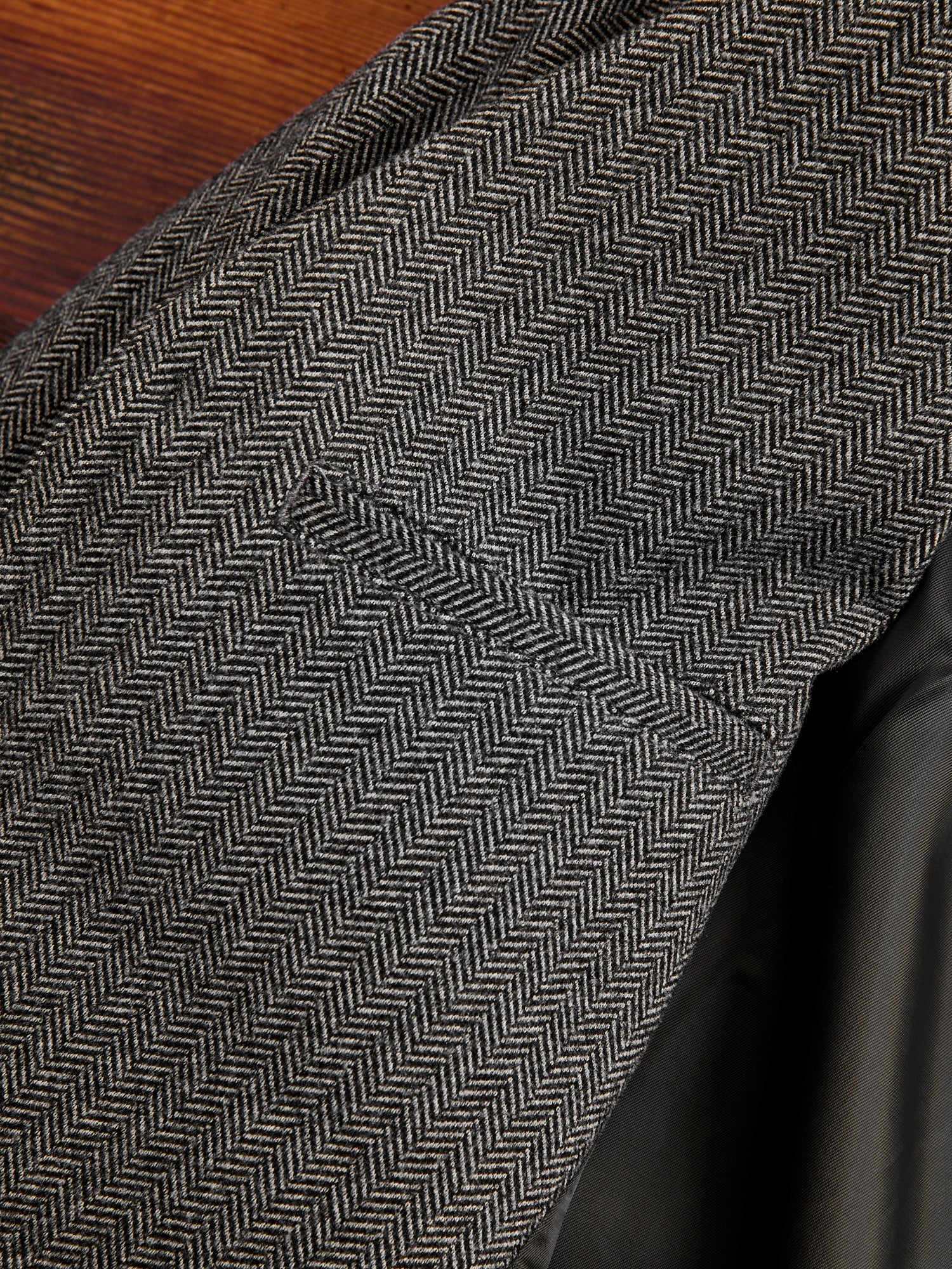 Tailored Sack Jacket in White Herringbone - Image 8