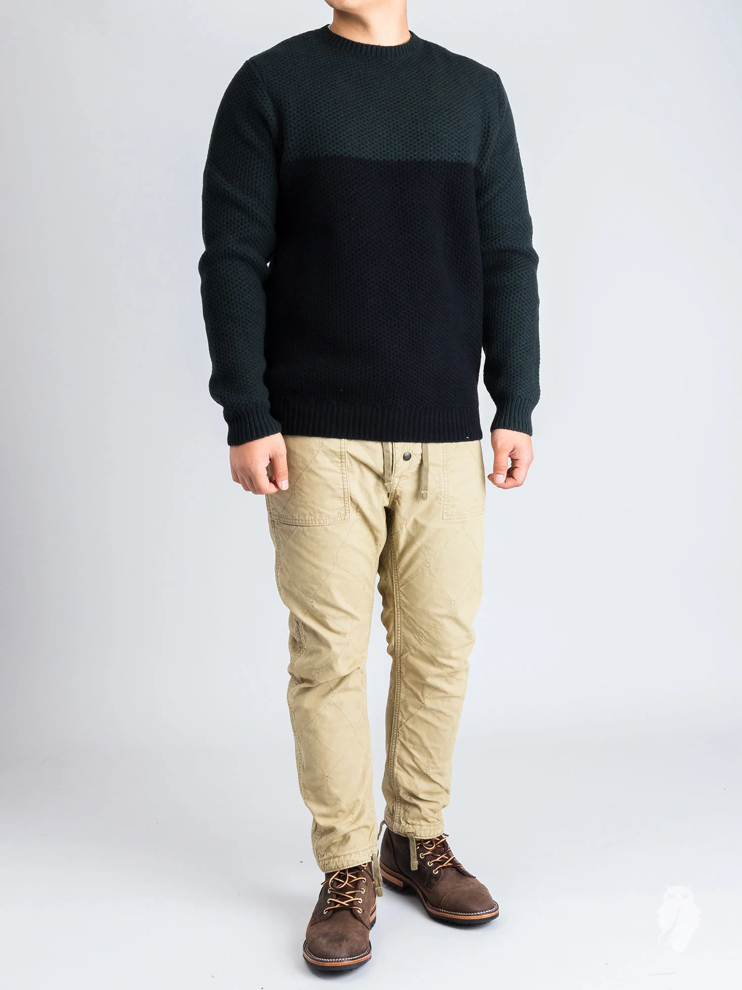 "Talon" Crewneck Sweater in Moss - Image 8