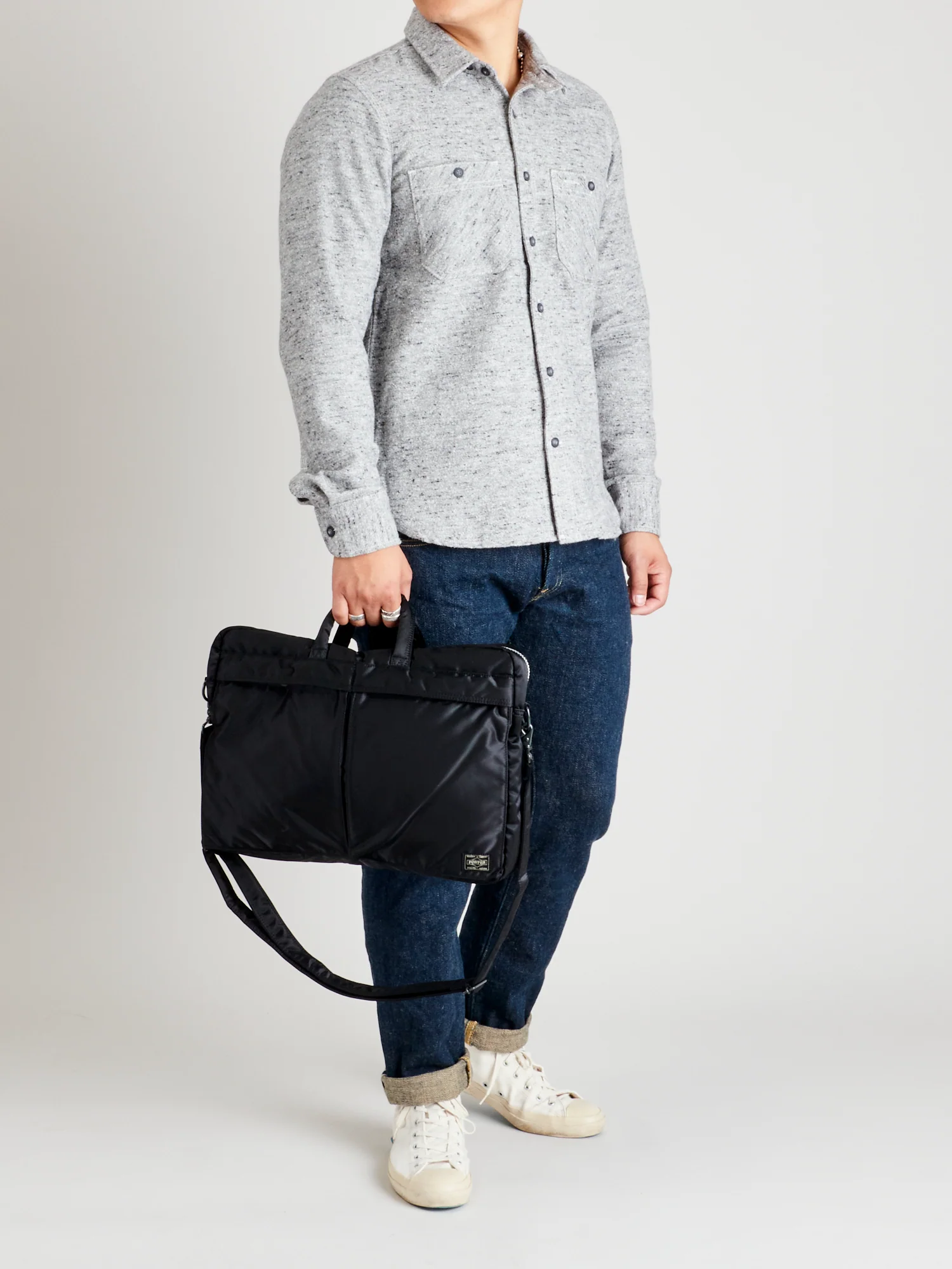 "Tanker" 2-Way Briefcase in Black - Image 14