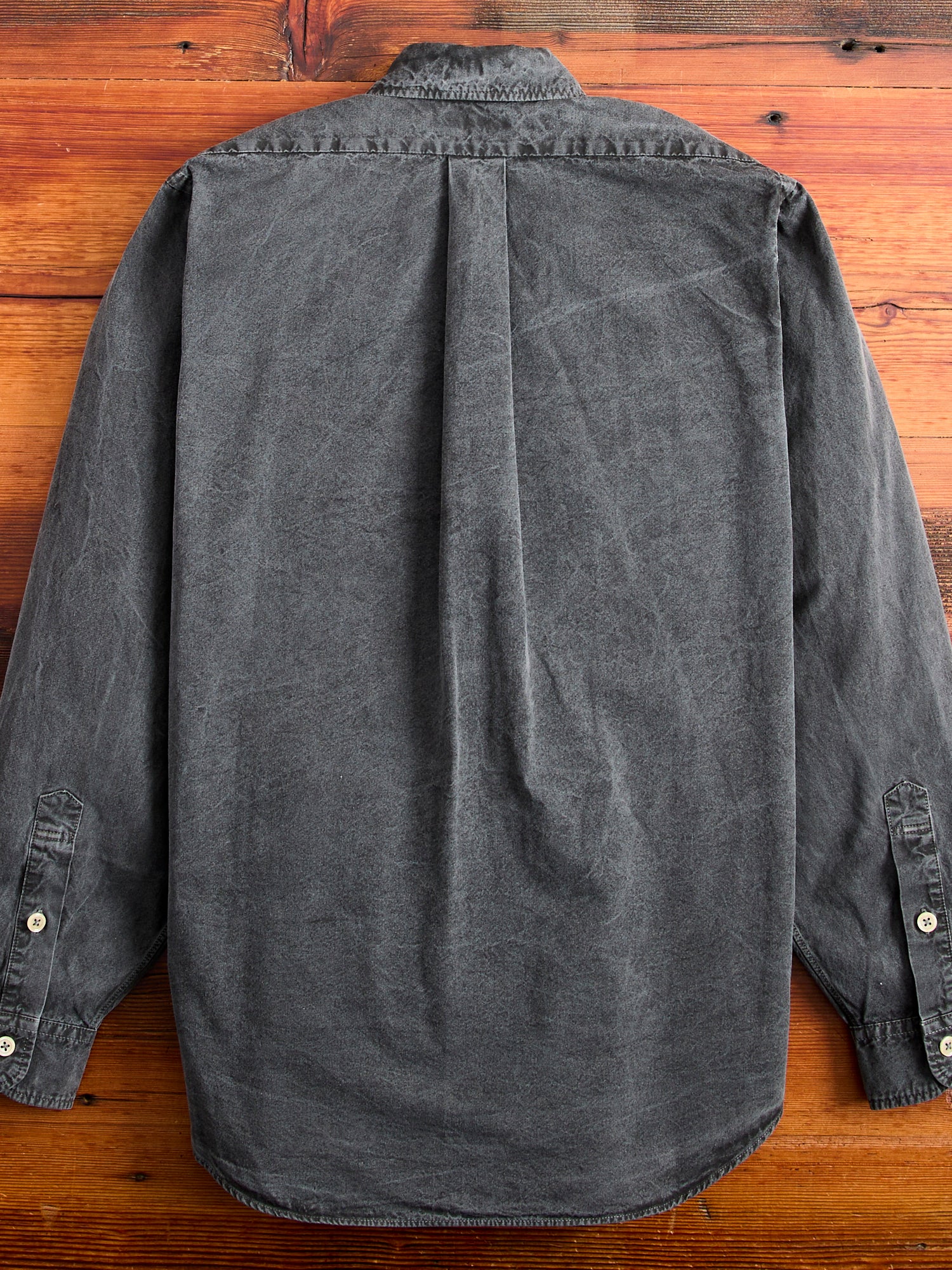 Tassa Canvas Button-Down Shirt in Heather Black - Image 3