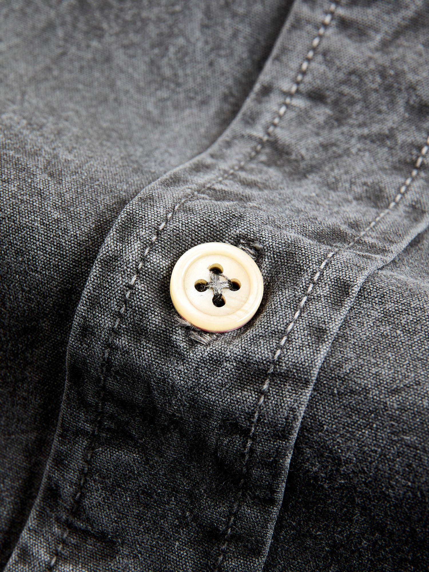 Tassa Canvas Button-Down Shirt in Heather Black - Image 6
