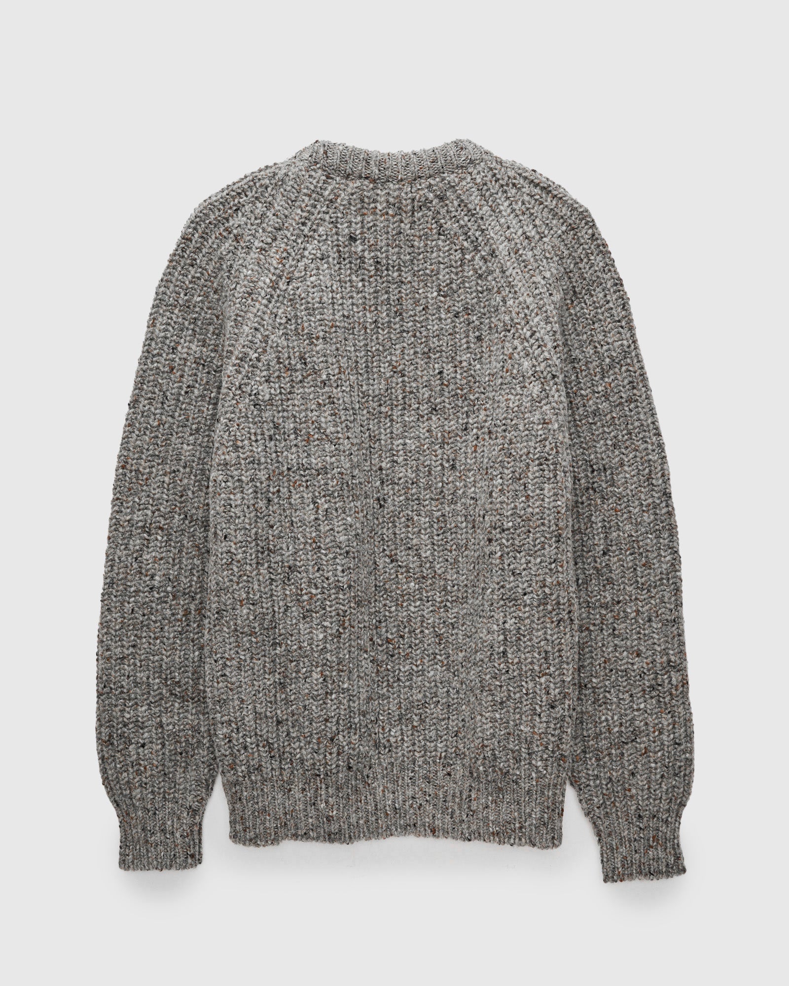 "Taste Of The Future" Wool Knit Sweater in Greymix - Image 3