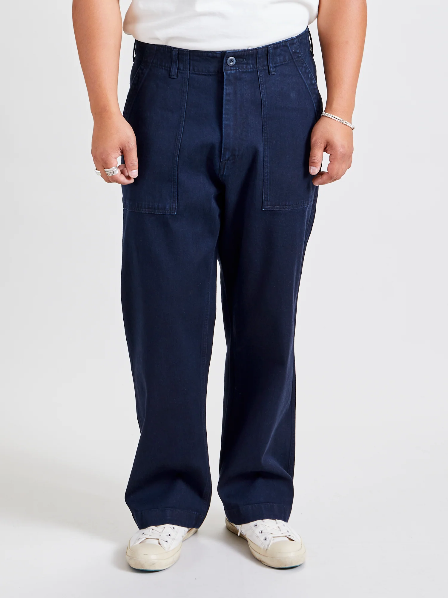 Tencel Twill Fatigue Pants in Indigo - Image 2