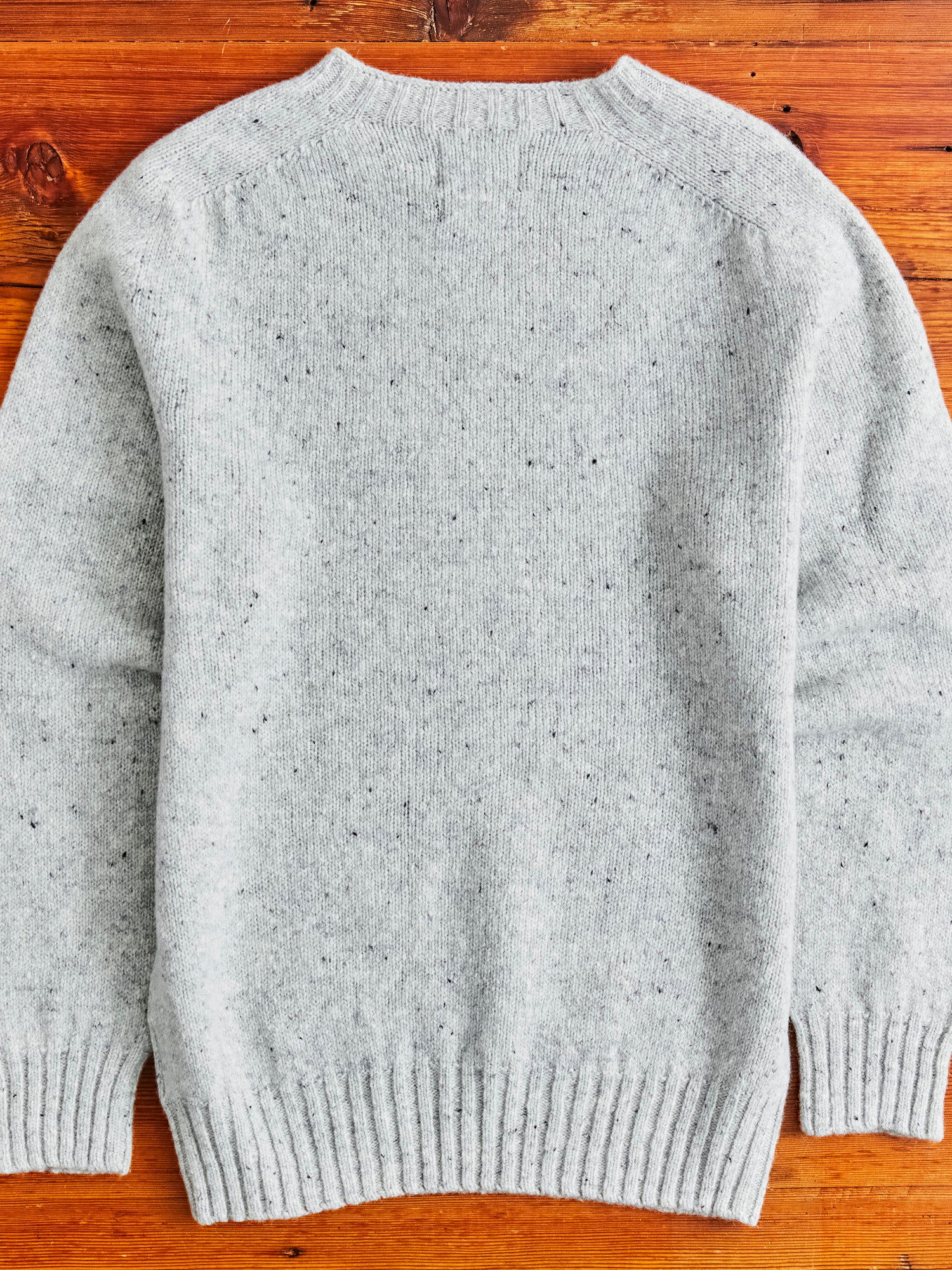 "Terry" Wool Sweater in Silver - Image 6